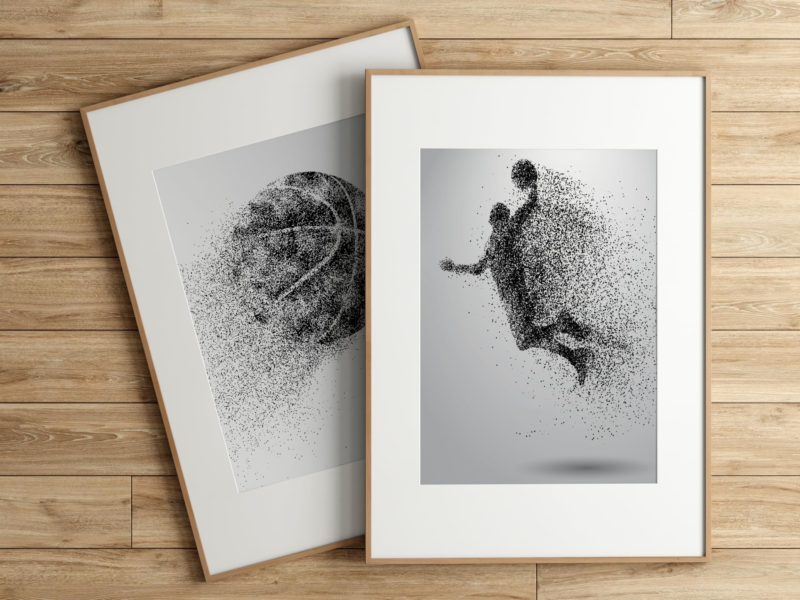 Basketball Wall Art Prints - Set of 4 (8x10) Unframed Sports Posters for Boys Room, Teen Bedroom & Man Cave Decor - Perfect for Basketball Fans, Kids Room & Game Room Wall Decor