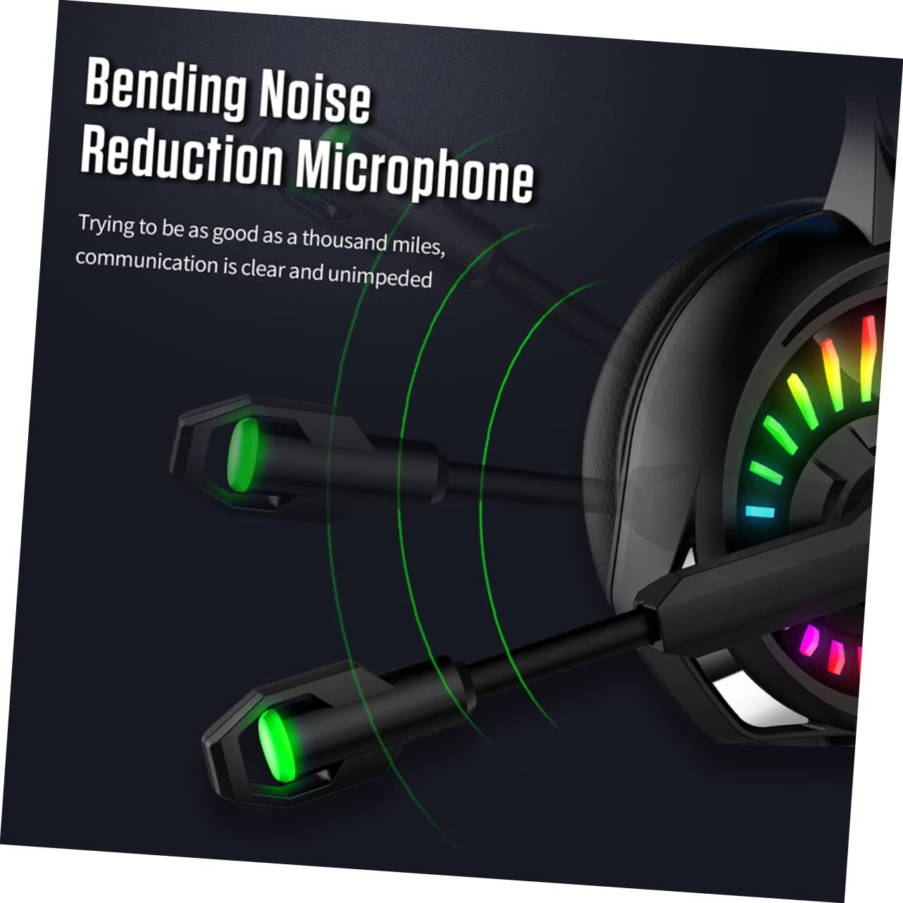 ETHZZLE Wired Gaming Headset with 7.1 Surround Sound, Noise Cancelling Mic, 50mm Drivers & RGB Lighting - Comfortable Over-Ear Headphones for PC, PS4, Xbox Gaming & Online Meetings