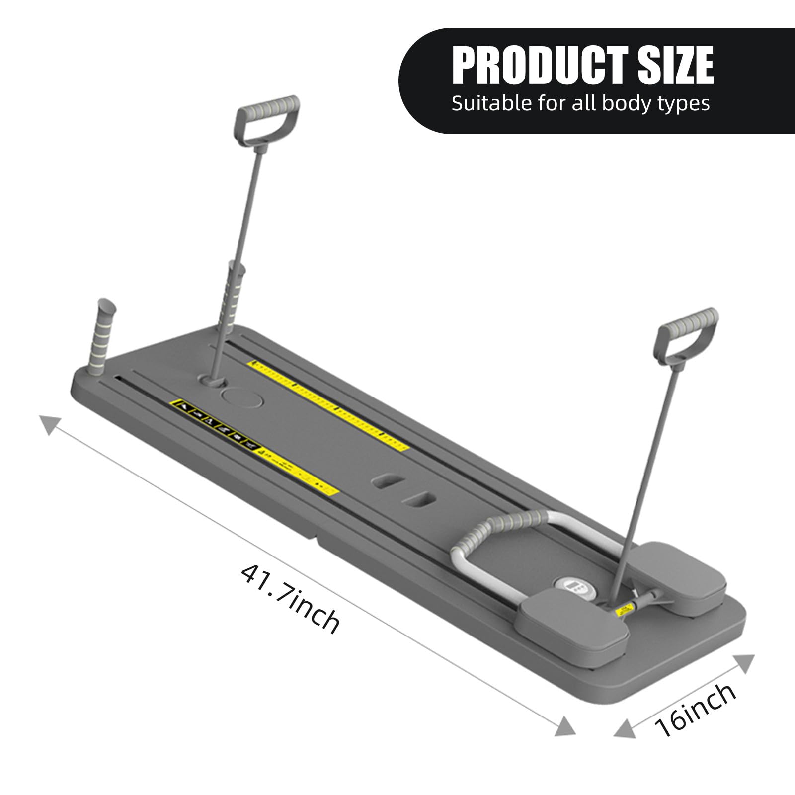 Premium Pilates Board - Multifunctional Abdominal Trainer for Core Strength & Toning | Home Gym Equipment for Abs Workout, Pilates & Fitness Training | Perfect for Home, Office & Studio Use