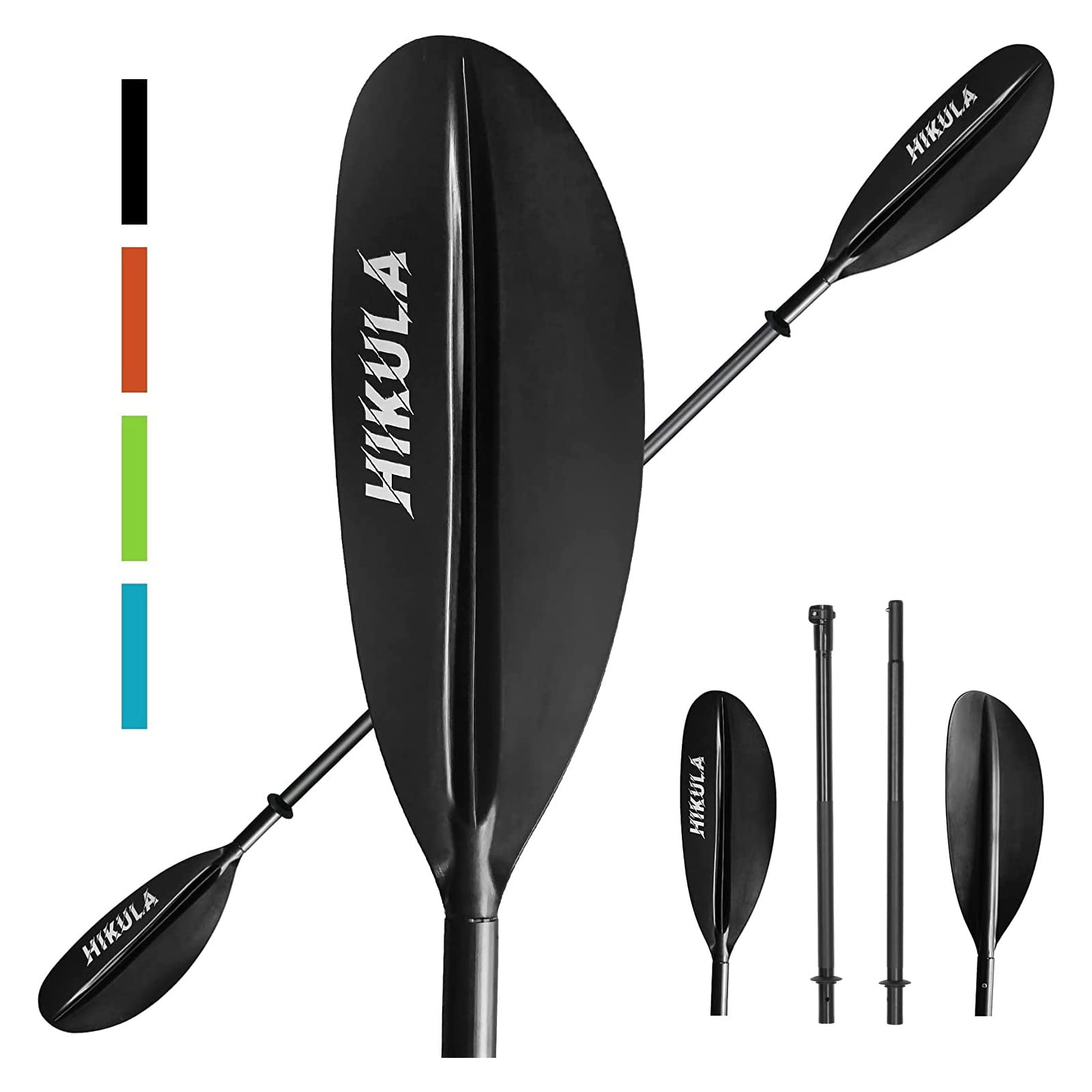 Premium 4-Piece Kayak Paddle - Lightweight Aluminum Shaft & Floating PP Blades (86.6in/220cm & 90.5in/230cm) - Ideal for Touring, Fishing & Recreational Kayaking