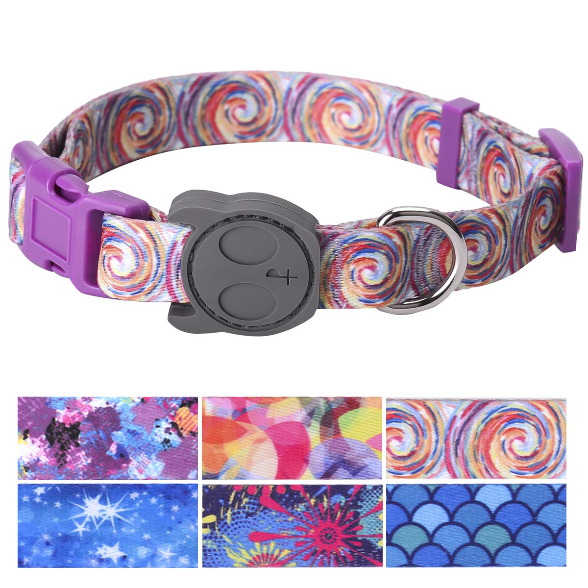 Premium Adjustable Dog Collar for Medium Dogs - Durable Heavy Duty & Soft Comfort with Sparkling Galaxy Design - Perfect for Indoor & Outdoor Use - Ideal for Puppies, Adults, Boys & Girls - Great for Walks, Training & Everyday Wear
