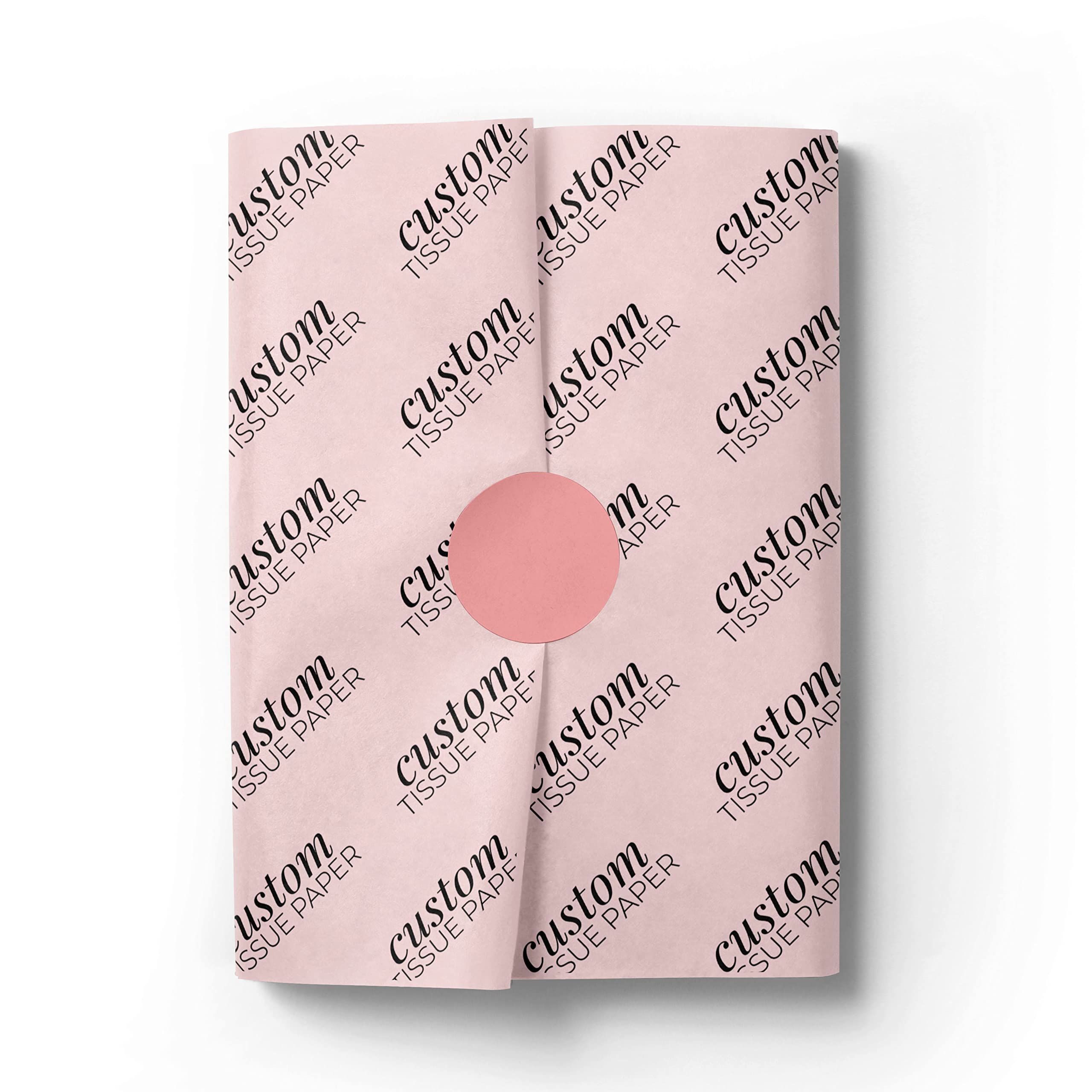 COACO Personalized Tissue Paper - Custom Printed with Your Design, Logo, or Text - Perfect for Holiday Gifts, Special Occasions & Small Business Packaging - Choose 30/50/100 Sheets in Blush Pink (18