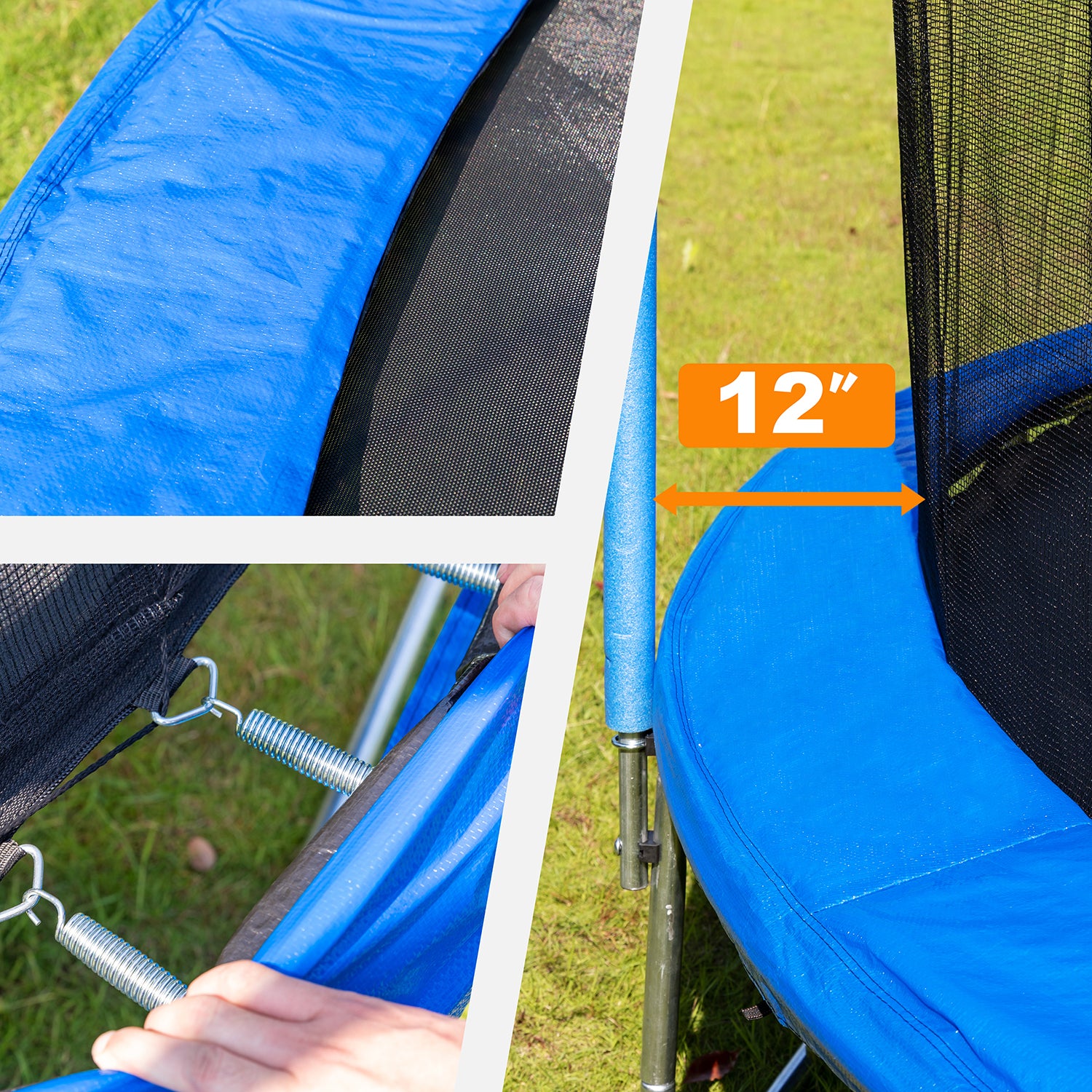 14FT Trampoline with Safety Enclosure Net - Heavy Duty Jumping Mat & Spring Padding for Kids & Adults - Outdoor Backyard Fun for Family Exercise & Recreation - Includes Ladder