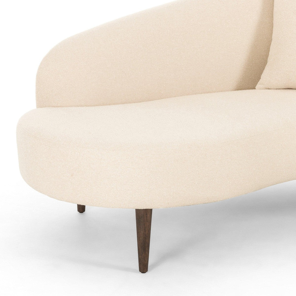Arden Chaise Lounge Chair - Modern Capri Oatmeal Fabric Sofa for Living Room, Bedroom & Outdoor Patio - Comfortable Single Seater with Sturdy Frame - Perfect for Relaxing, Reading & Sunbathing