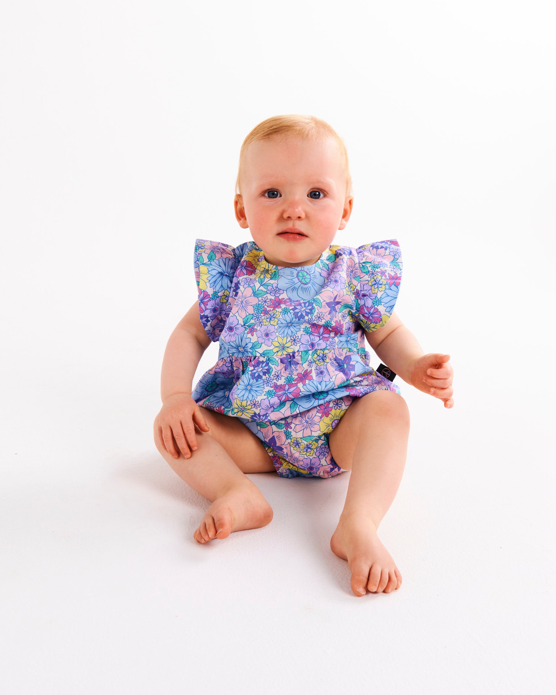 Organic Cotton Frill Playsuit for Baby Girls - Soft & Comfortable Romper for Playtime, Photoshoots & Special Occasions