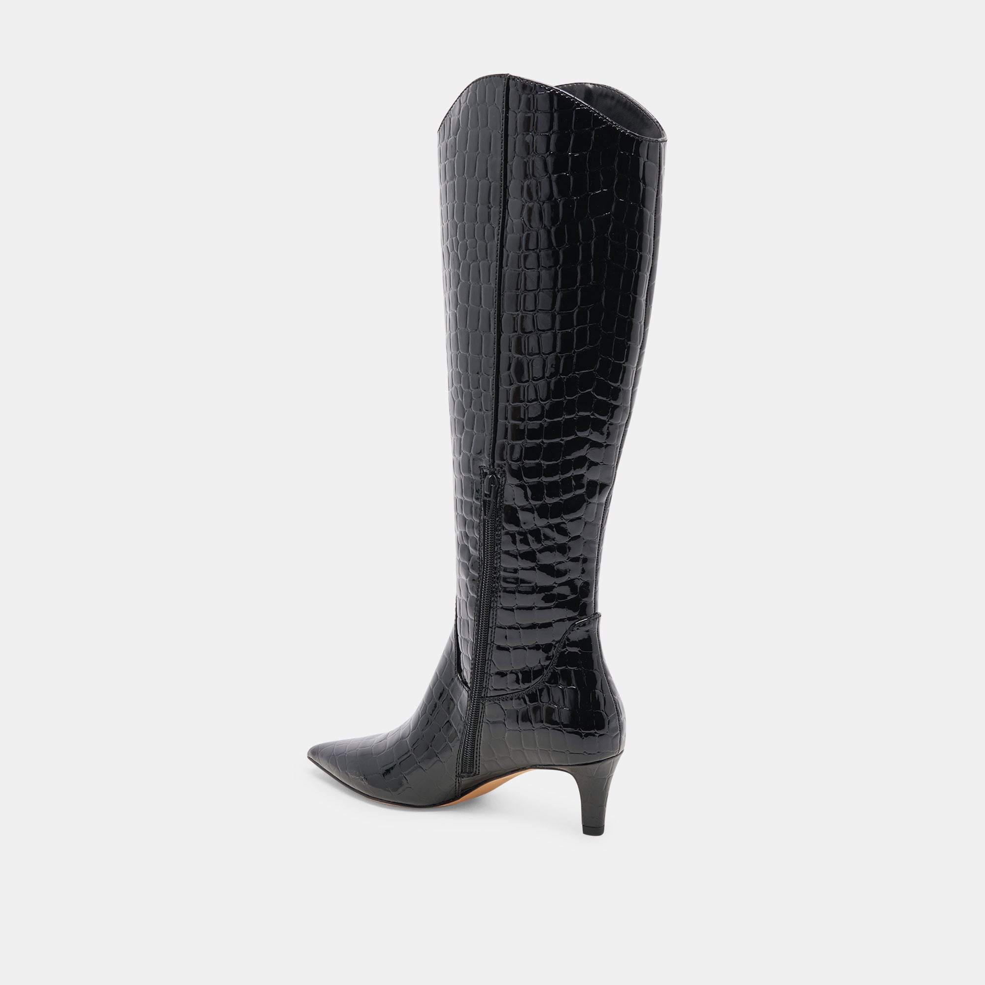 SHILAH Black Leather Boots for Women - Genuine Embossed Leather Ankle Boots - Stylish & Comfortable for Fall, Winter & Everyday Wear