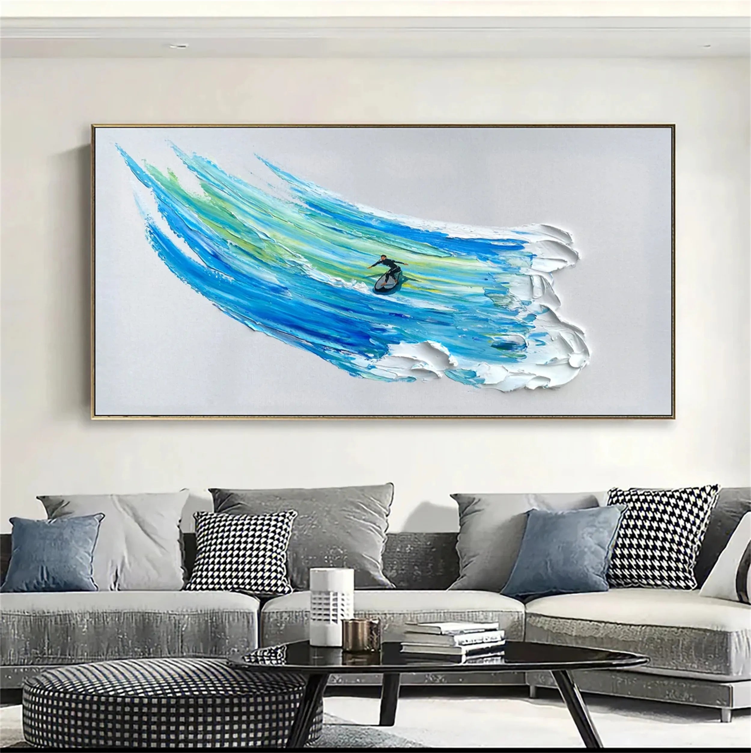 Ocean and Sky Painting #OS126 - Stunning Coastal Wall Art for Living Room, Bedroom & Office Decor
