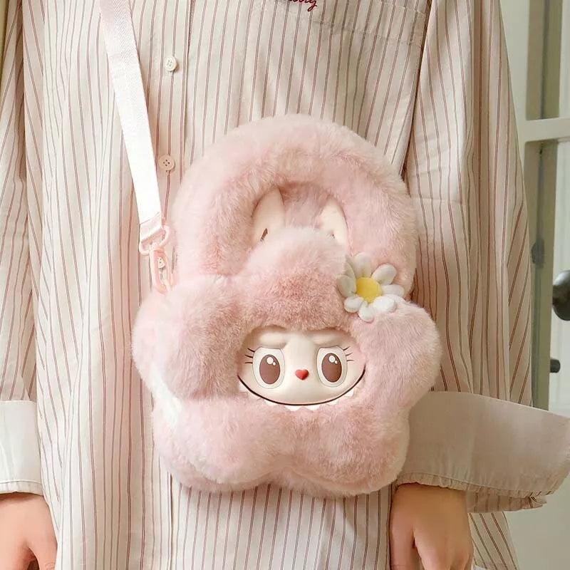 POP MART The Monsters MOKOKO Flower Plush Bag - Cute Pink Kawaii Shoulder Bag (POP LAND Exclusive) | Perfect for Cosplay, Anime Conventions & Daily Use