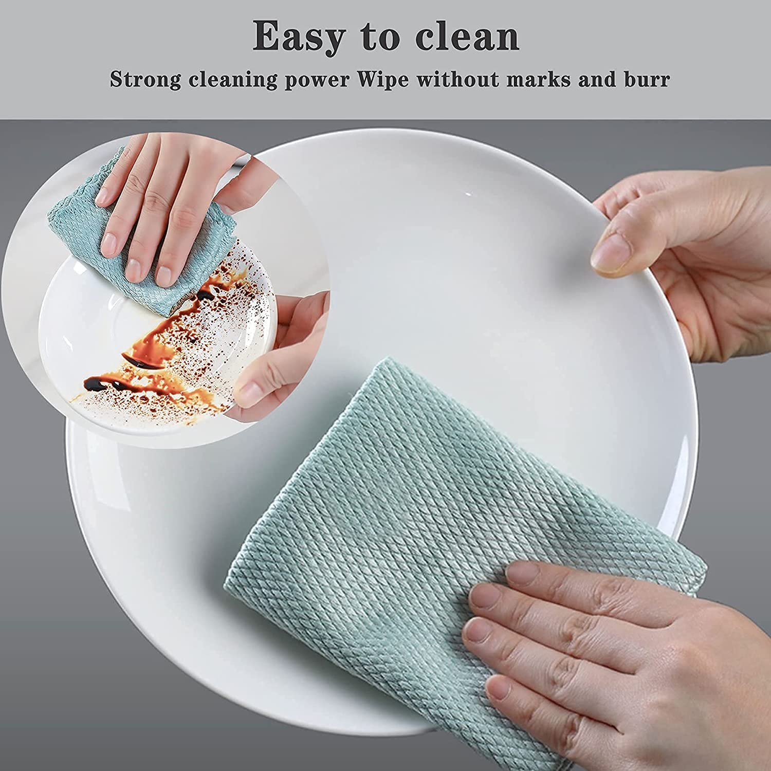 Premium Microfiber Glass Cleaning Cloths - 5 Pack Streak-Free Fish Scale Design for Crystal Clear Shine | Lint-Free Cleaning Rags for Windows, Mirrors, Cars & Stainless Steel | Ultra-Absorbent Magic Wipes (16
