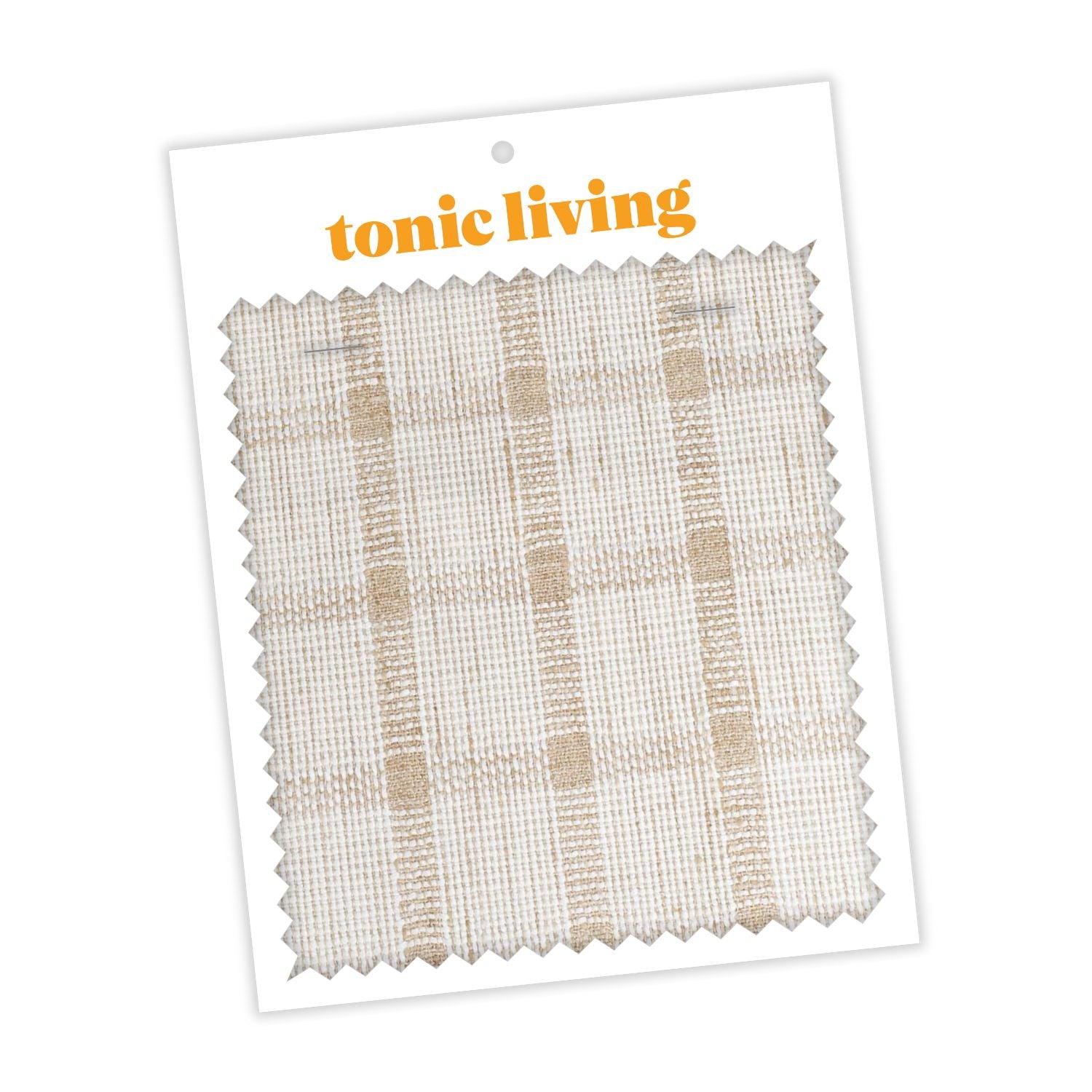 Harriet Check Natural Fabric Swatch - Premium Textile Samples for Upholstery, Drapery & Fashion Design | Buy Online for Home Decor & DIY Projects