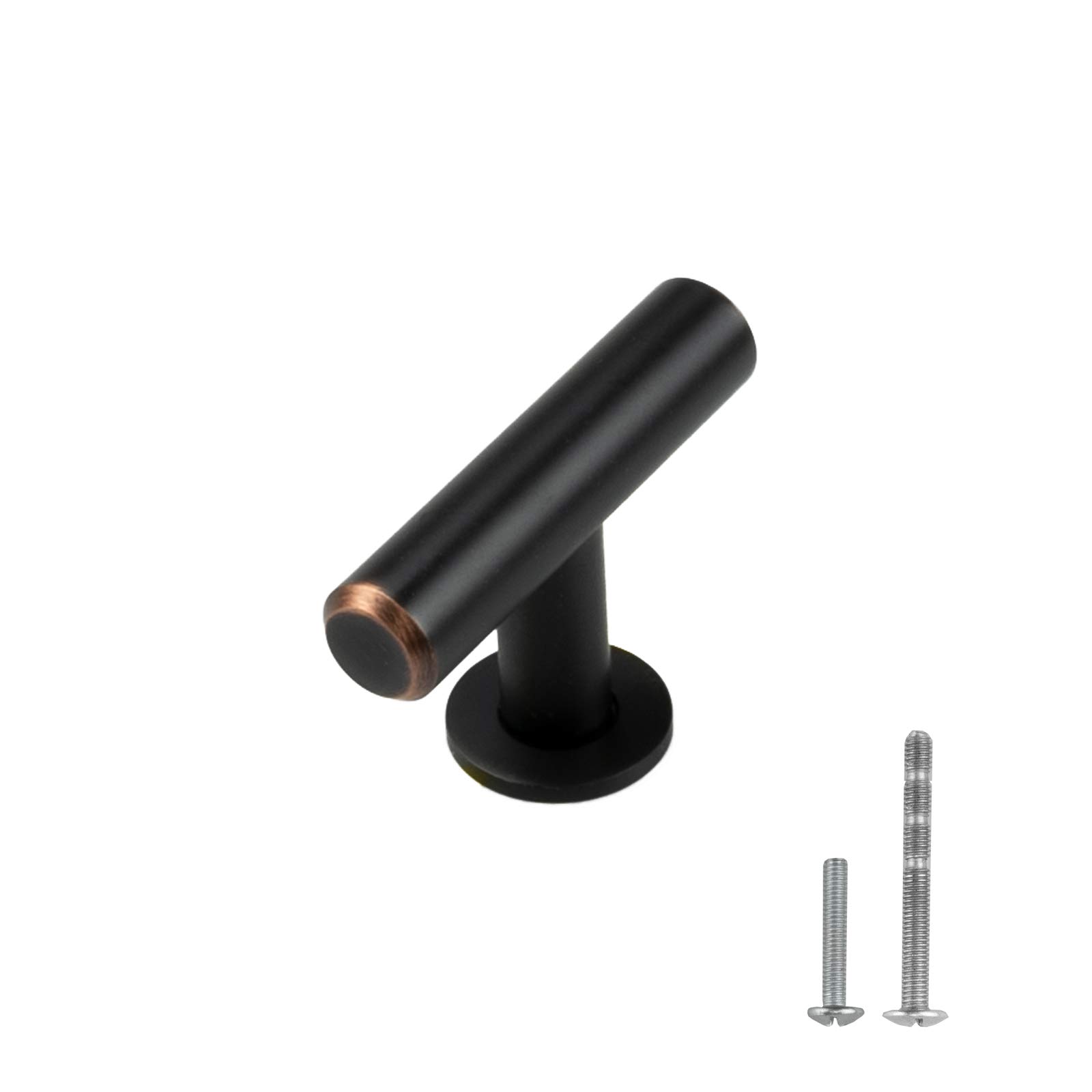 Modern Bronze T Bar Handles - 10 Pack for Kitchen Cabinets & Dressers