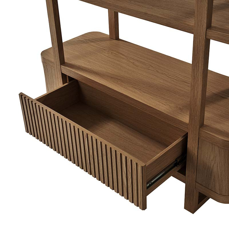 Modern Wood Bookshelf with Cabinet Storage - Stylish Home Office & Living Room Organizer for Books, Decor & Essentials | Durable & Space-Saving Design