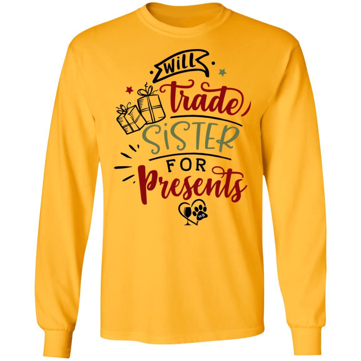 WineyBitches.Co Funny Sibling Gift T-Shirt - Ultra Cotton Long Sleeve Tee for Christmas, Birthday & Family Gifts | Sarcastic Humor Apparel for Sisters & Brothers