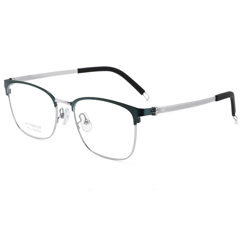 Bclear Unisex Full Rim Square Titanium Eyeglasses A113 - Lightweight Durable Frame for Men & Women - Perfect for Reading, Work & Everyday Wear