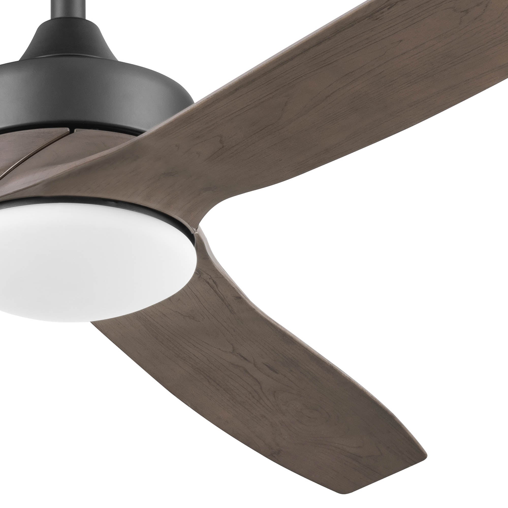 52 Inch Honeywell Lynton Ceiling Fan with Light Kit and Remote Control - Matte Black/Brown Finish - Perfect for Living Room, Bedroom, and Outdoor Covered Patio