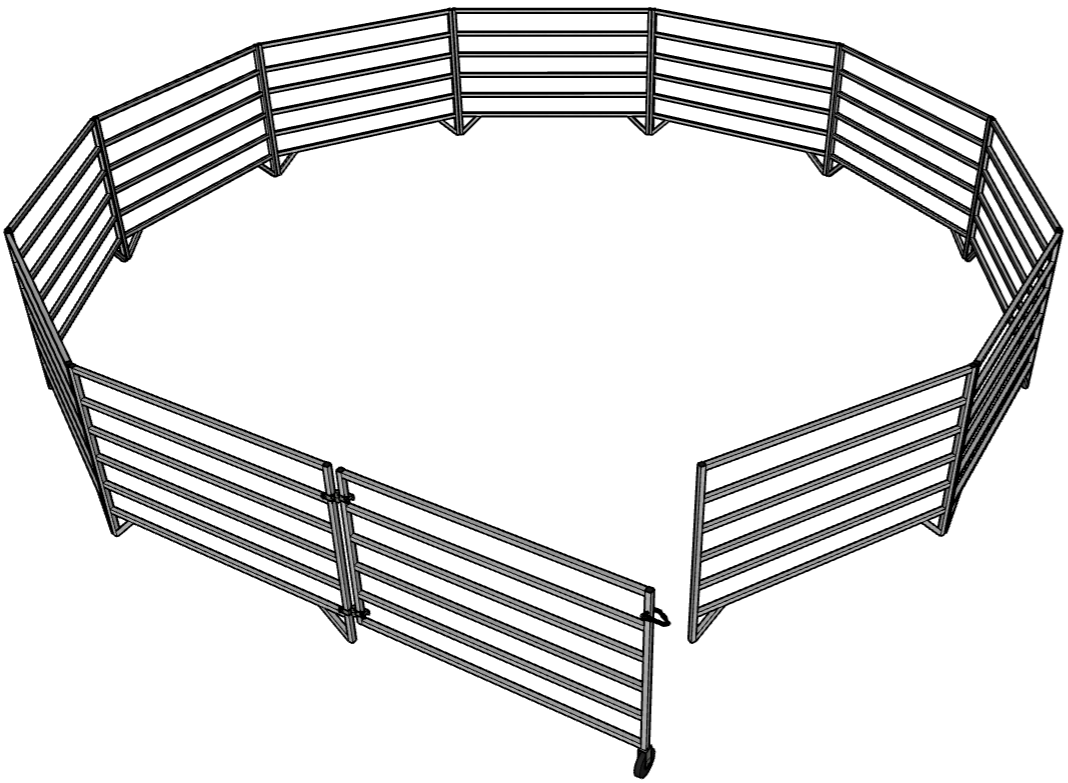 11-Pack 5ft x 40in Heavy Duty Aluminum Sheep & Goat Panels with 6 Rails & 1 Gate (58in) - Durable Livestock Fencing for Pastures, Farms & Animal Enclosures