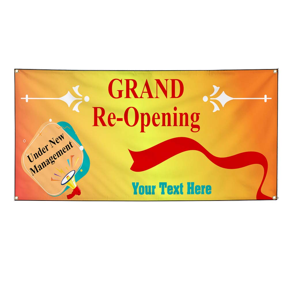 Custom Industrial Vinyl Banners - Weatherproof Outdoor Business Signs with 10 Grommets (60x144 Inches) - Multiple Sizes Available - Perfect for Grand Reopenings, Yard Signs & Business Promotions