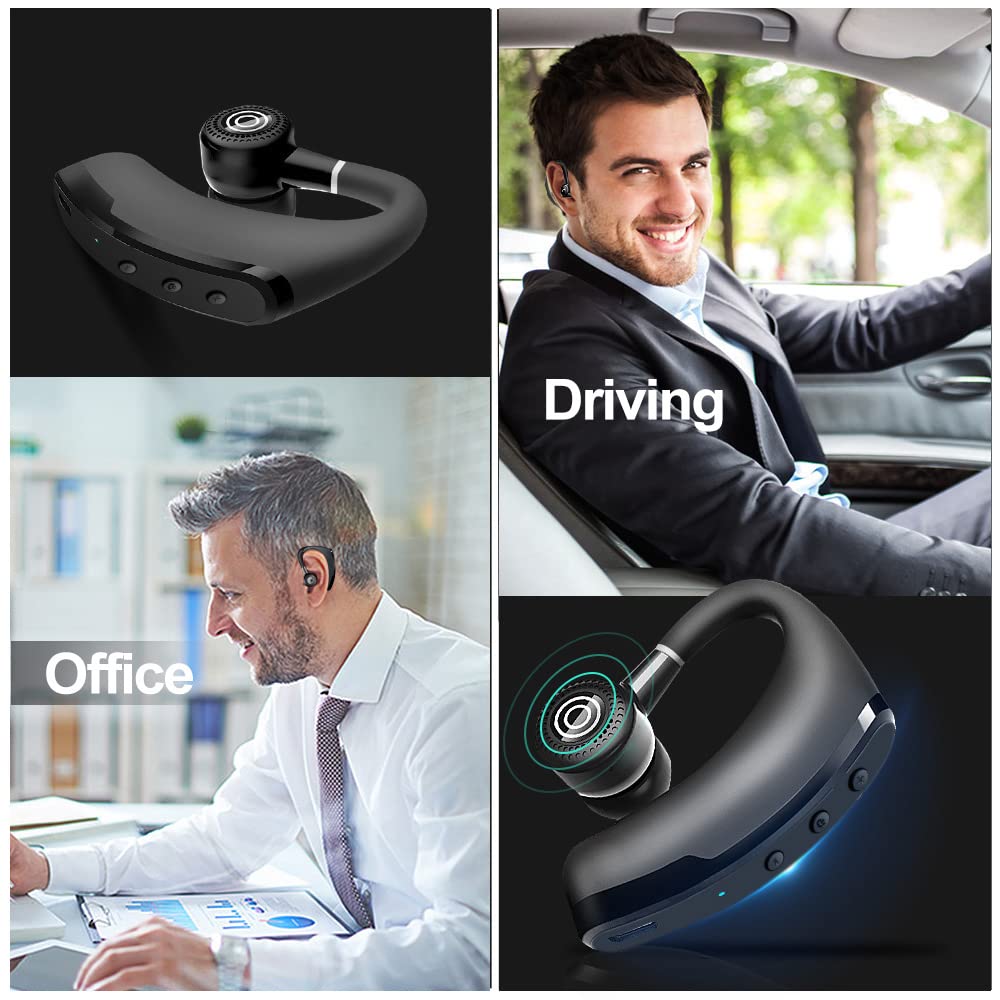 YYBarbAnn Wireless Earbuds - Bluetooth 5.0 Mono Headset with 25H Talk Time, HD Microphone & CVC8.0 Noise Cancellation, 270° Rotatable for Comfortable Fit - Perfect for Work, Driving, Gym & Outdoor Activities