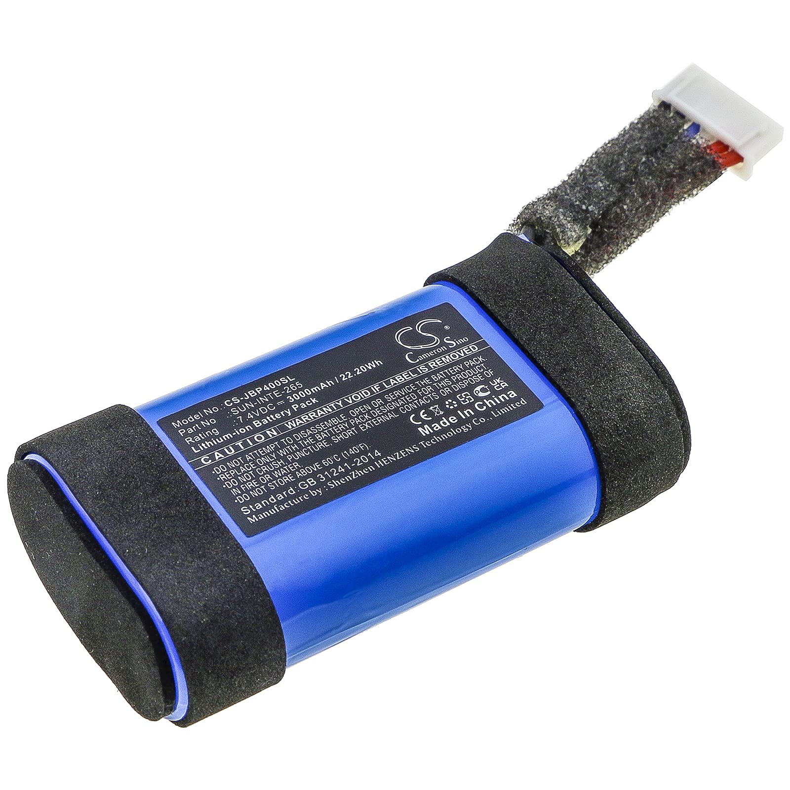 JBL PartyBox On-The-Go Replacement Battery 7.4V 3000mAh - Long Lasting Power Supply for Outdoor Parties, Camping & Portable Speakers