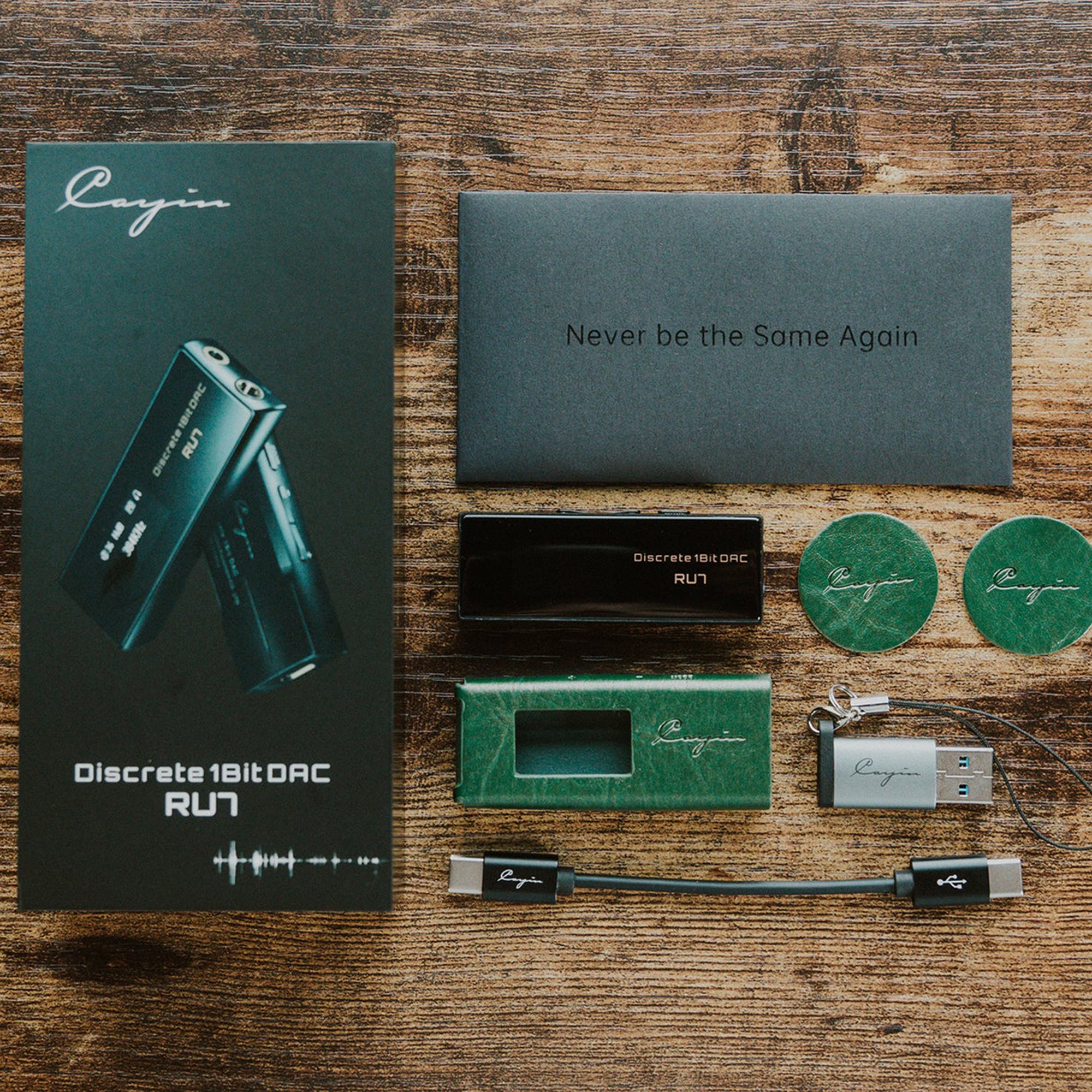 Cayin RU7 Portable 1-Bit USB DAC Headphone Amplifier with Hi-Res Audio - Perfect for Audiophiles, Travel & Home Listening