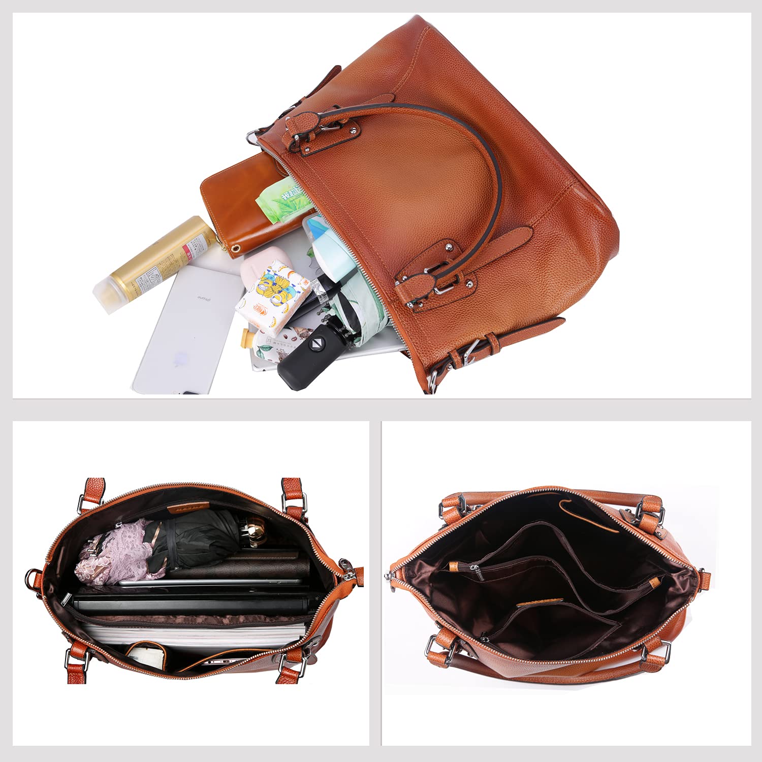 Genuine Leather Purses & Handbags for Women - Tote, Shoulder Bag, Satchel, Top Handle & Crossbody Purse - Perfect for Work, Travel & Everyday Use