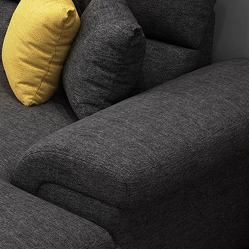 Modern L-Shaped Upholstered Recliner Sofa in Olive Green, Oatmeal & Midnight Black - Right Facing Sectional Couch for Living Room, Home Theater & Family Room Relaxation