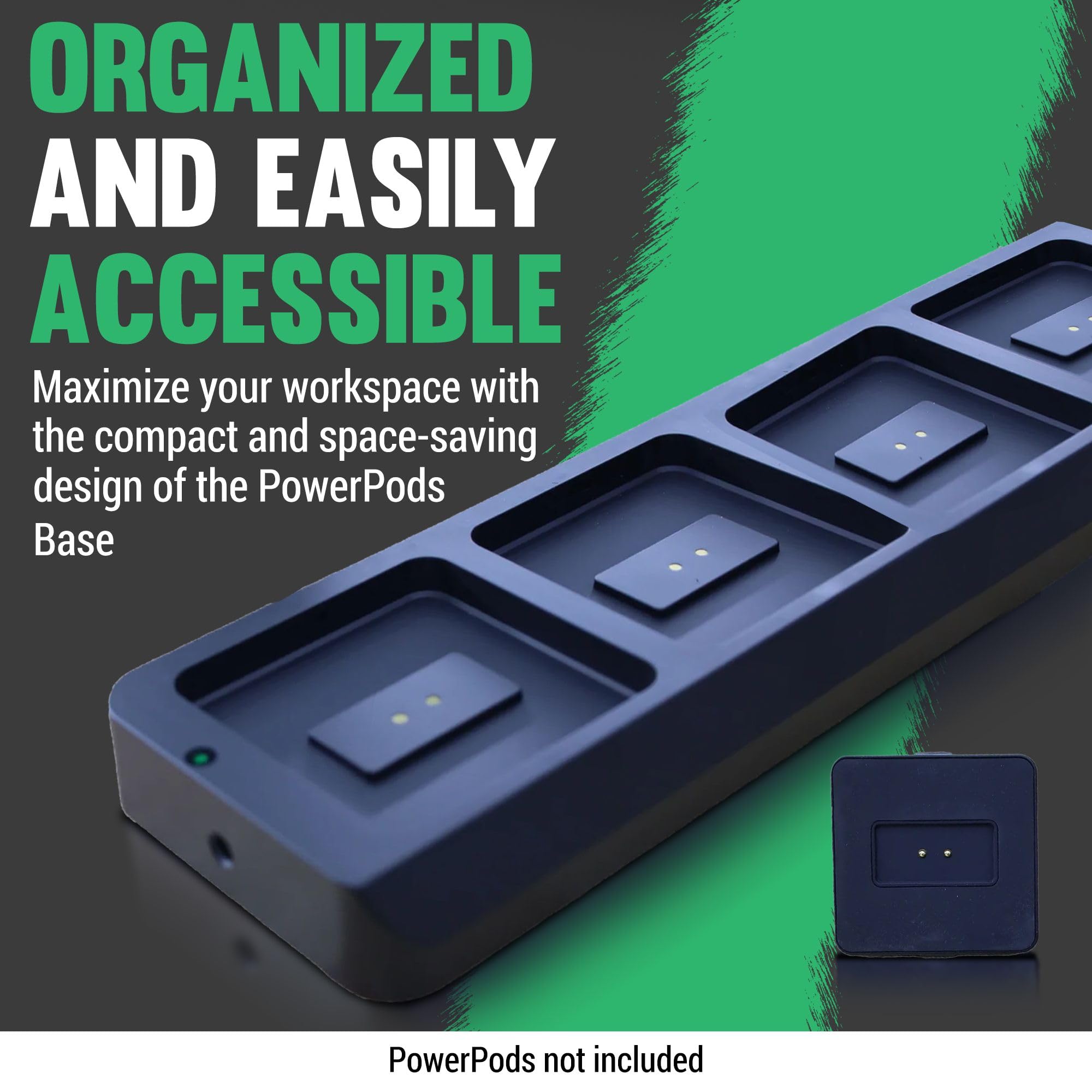 Tomb 45 Power Pods Base - Wireless Charging Station for Hair Clippers & Barber Tools - Fast Qi Charger for Professional Salon Equipment - Perfect for Barbershops & Home Grooming Stations