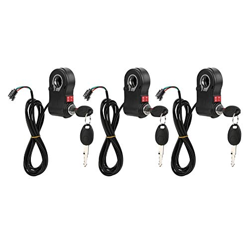 3-Pack Electric Bike Power Switch - Motorcycle Handlebar Switch with Reverse Button & Lock - Perfect for E-Bike Upgrades & Off-Road Riding