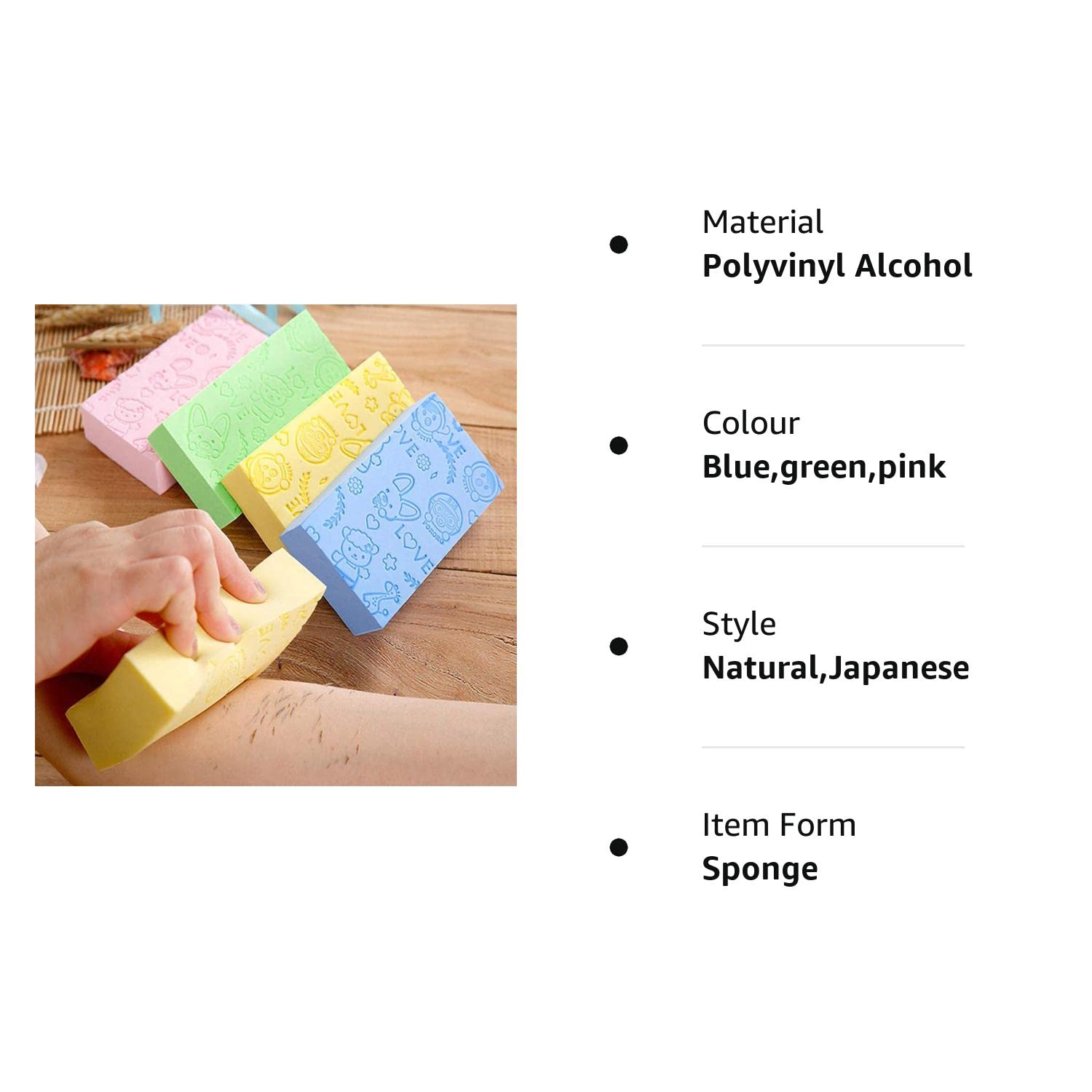 Zelofy Exfoliating Bath & Shower Sponge Scrubber for Women & Men - Soft & Gentle Skin Cleansing - 1-Piece Multicolor - Perfect for Daily Body Wash & Spa Relaxation