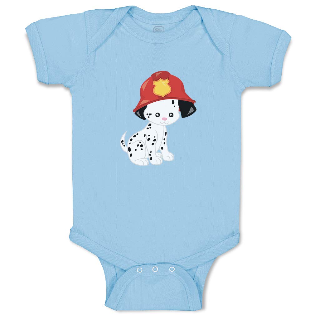 Custom Personalized Firefighter Dog Baby Bodysuit - Soft Cotton Infant Clothes for Boys & Girls - Perfect for Photo Shoots, Birthday Gifts & Everyday Wear