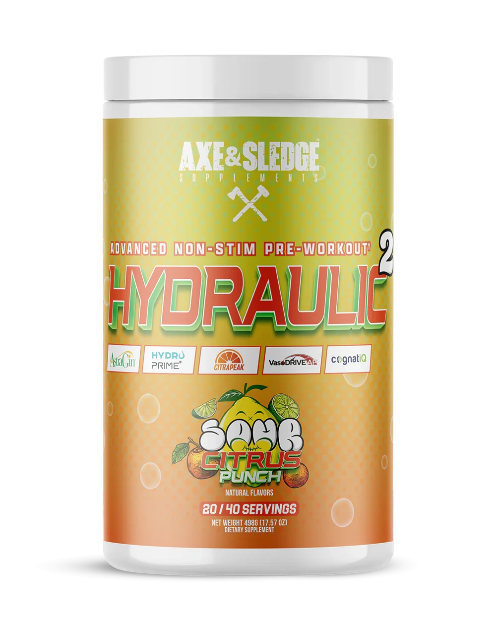 Axe & Sledge Hydraulic Non-Stimulant Pre-Workout Supplement - Boost Energy & Performance for Gym, Bodybuilding & Fitness Training