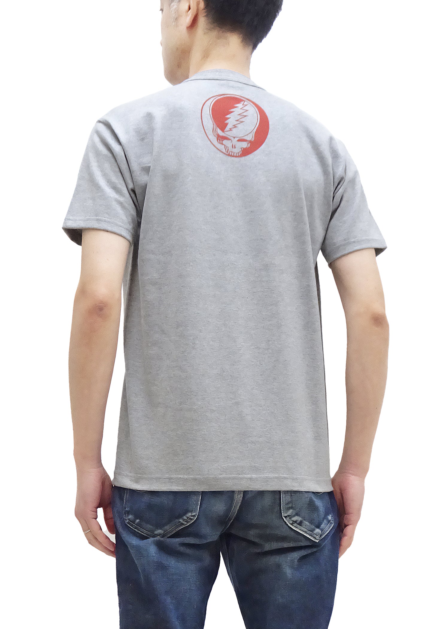 TOYS McCOY Men's Grateful Dead Dancing Bears Short Sleeve T-Shirt | Raw/Unwashed Loopwheel Tee | TMC2315-021 Heather Gray | Vintage Band Merch for Concerts & Casual Wear
