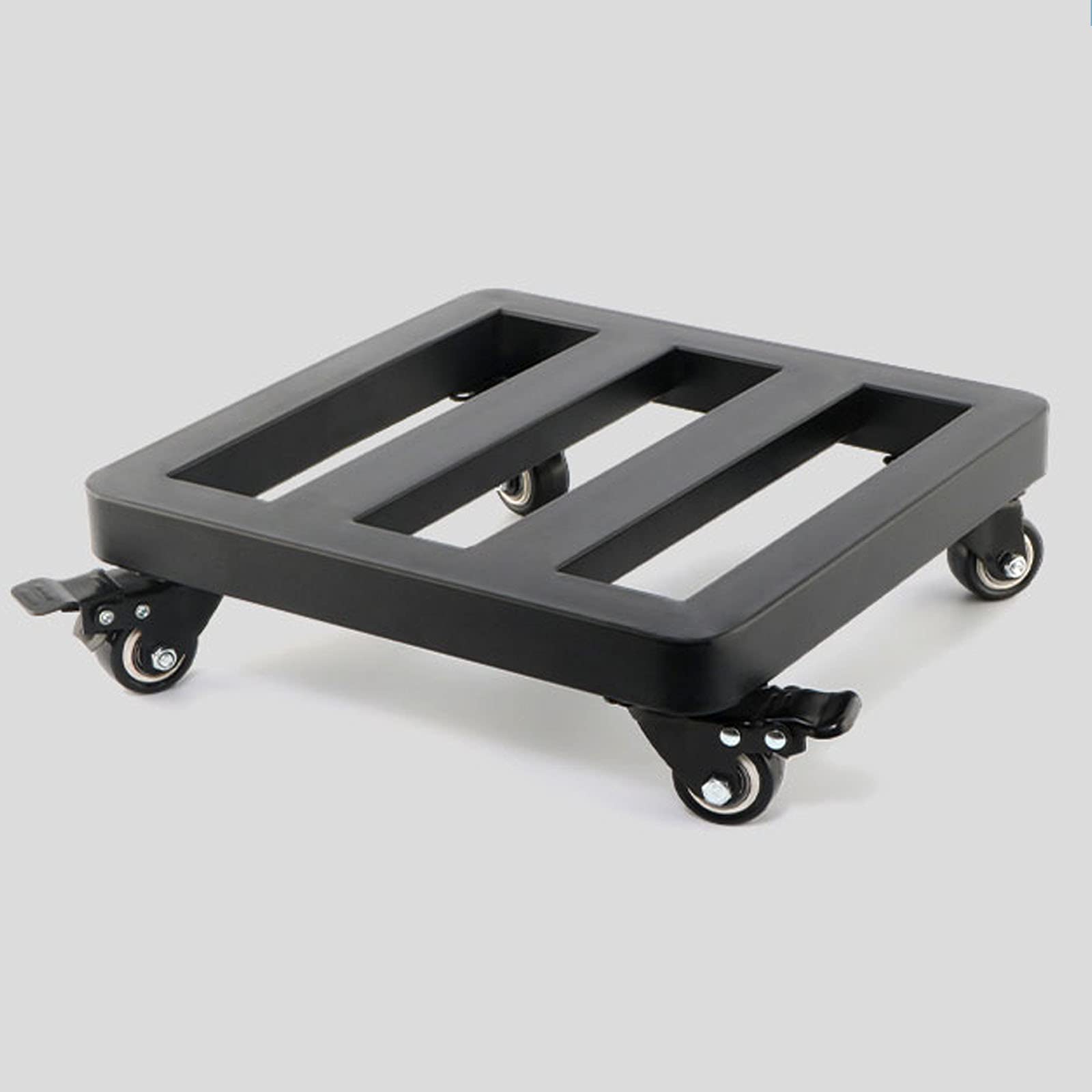 **Lockable Wheel Metal Plant Caddy - Movable Square Flower Pot Stand for Indoor & Outdoor Potted Plants | Ideal for Home, Garden, Patio, and Greenhouse Use**
