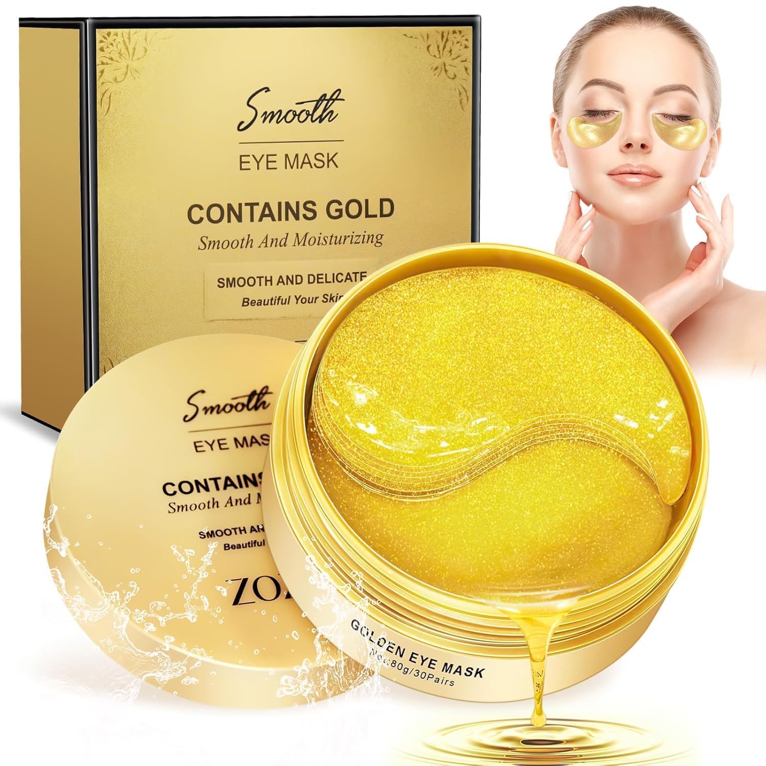 STANBONN Under Eye Serum Patches for Dark Circles & Puffy Eyes | 60pcs Hydrating Eye Gels Mask to Reduce Dark Circles, Fine Lines & Wrinkles | Revitalizing Skincare Eye Pads for Men & Women | Perfect for Overnight Use, Travel & Morning Skincare Routine