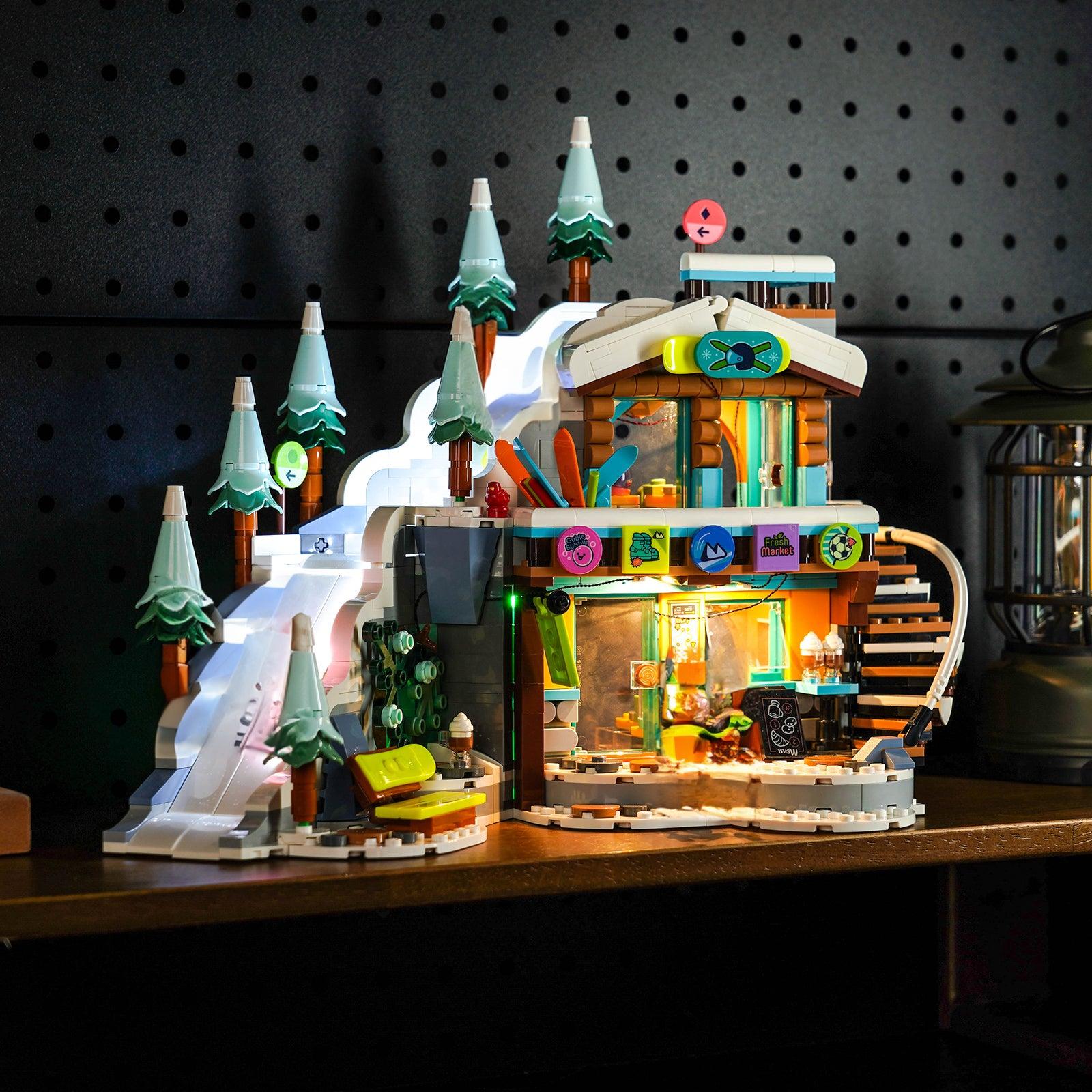 LEGO Mountaintop Climbing Snow Mountain Lamp Set 41756 - LED Light Kit for LEGO Building Blocks, DIY Night Light for Kids Room Decor & Model Display