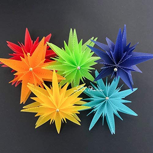 Metal Cutting Die Cuts for Scrapbooking - Folding Star Flower Design for Greeting Cards, DIY Albums & Paper Crafts - Perfect for Birthday, Wedding, Easter, Halloween, Christmas & Thanksgiving Decorations
