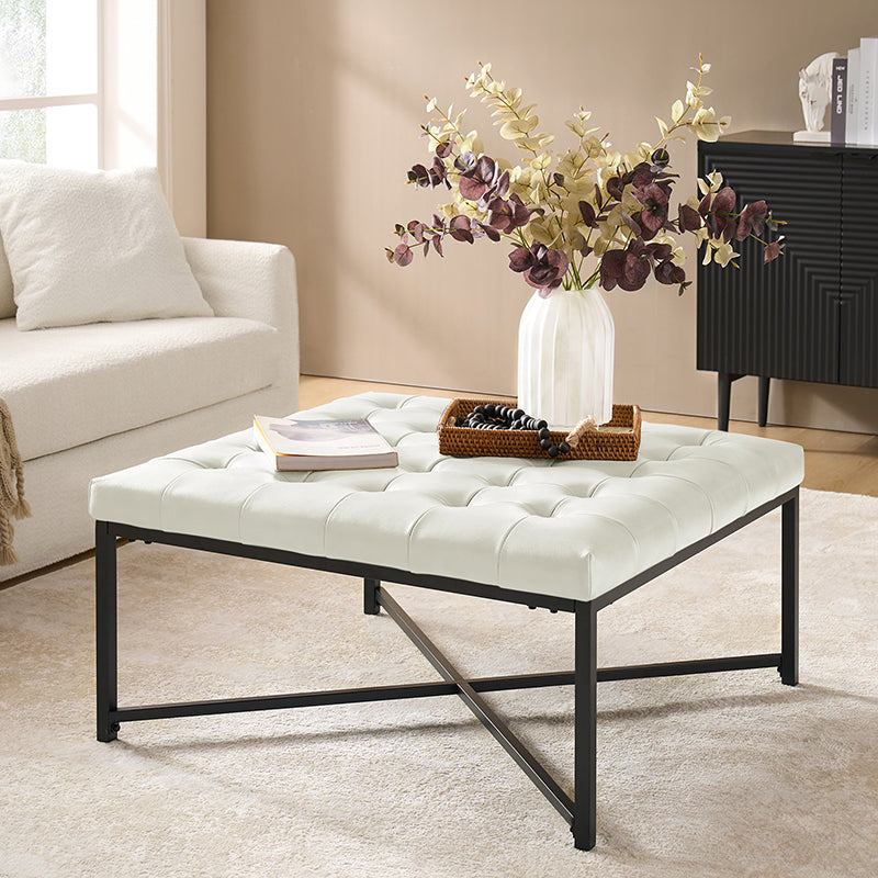 Modern Industrial Waterproof Coffee Table - Durable & Stylish for Living Room, Office, or Outdoor Use