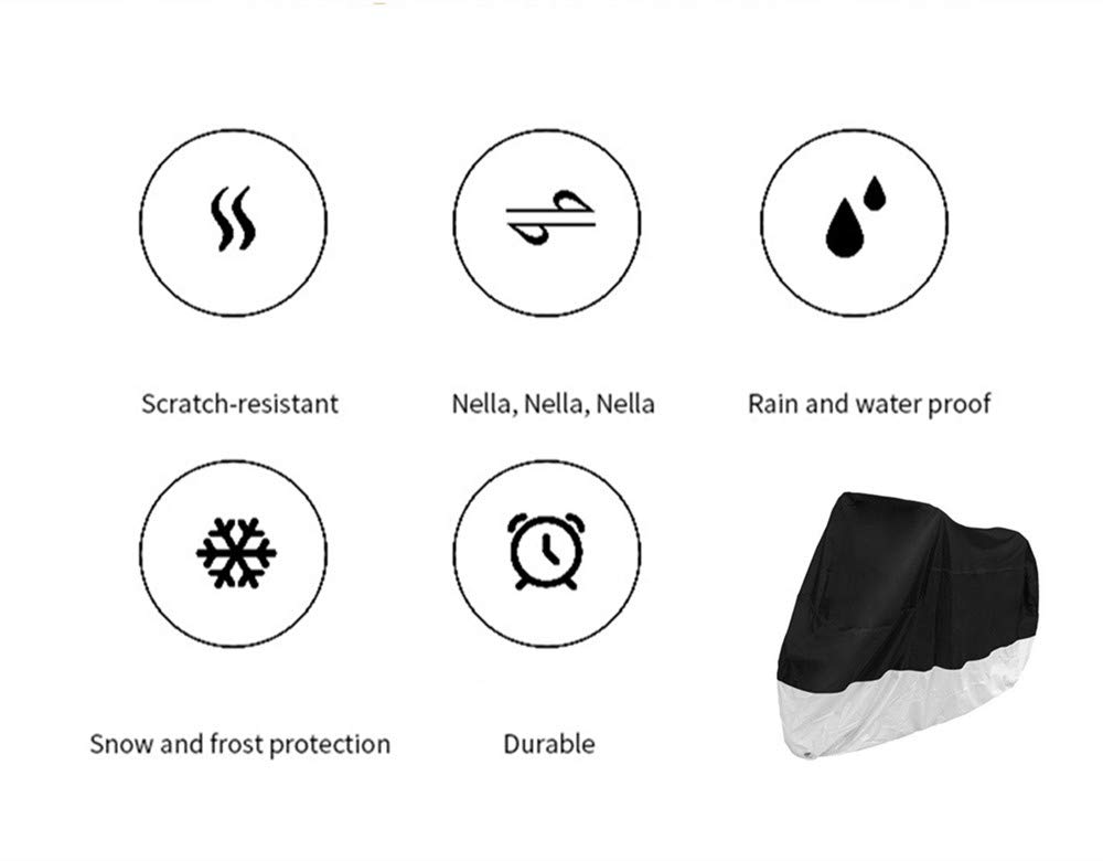 Premium 190T Heavy Duty Waterproof Bike Cover for Outdoor Storage - UV, Rain & Dust Protection with Lock Holes - Fits Mountain Bikes, Road Bikes & More (Perfect for Garage, Patio & Long-Term Bike Protection)