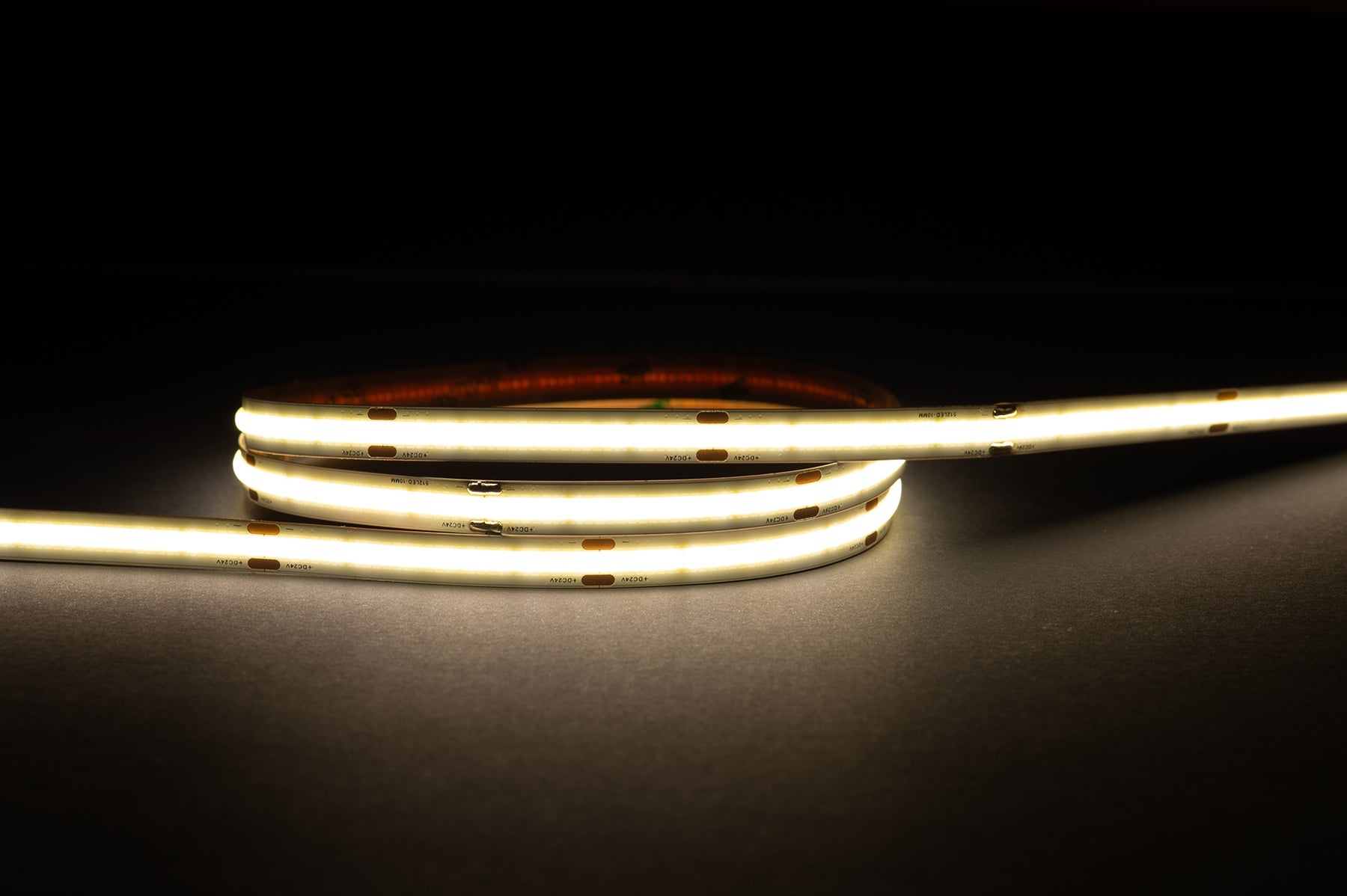10W 12V 3000K Cool White COB LED Strip Lights IP20 Waterproof - Perfect for Home, Kitchen, Cabinet, and DIY Lighting Projects