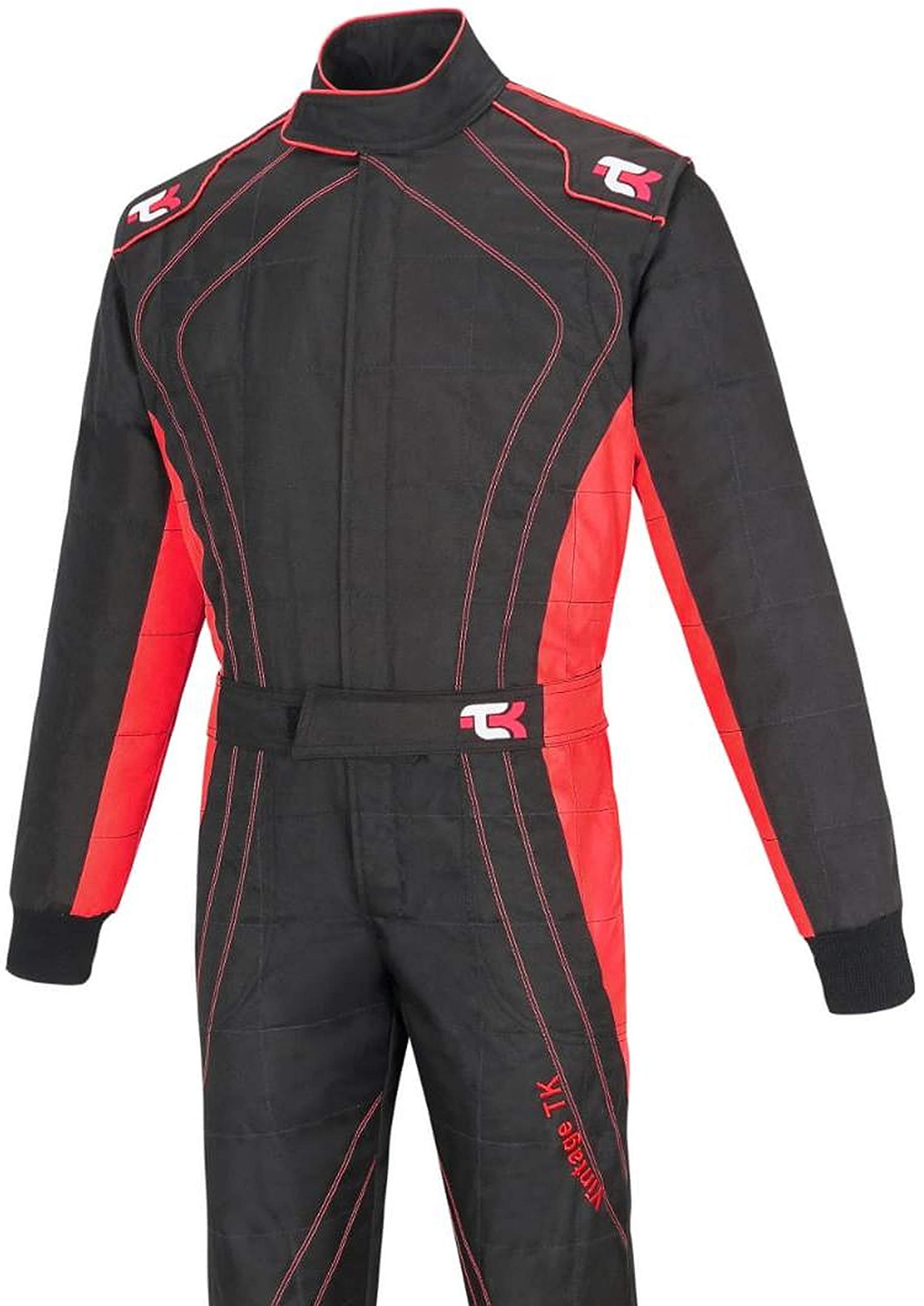 High-Performance TK Adult Karting Suit - Cordura One-Piece Race & Rally Suit for Go Kart Racing - Durable, Breathable & Comfortable for Track Days, Competitive Racing & Motorsport Events