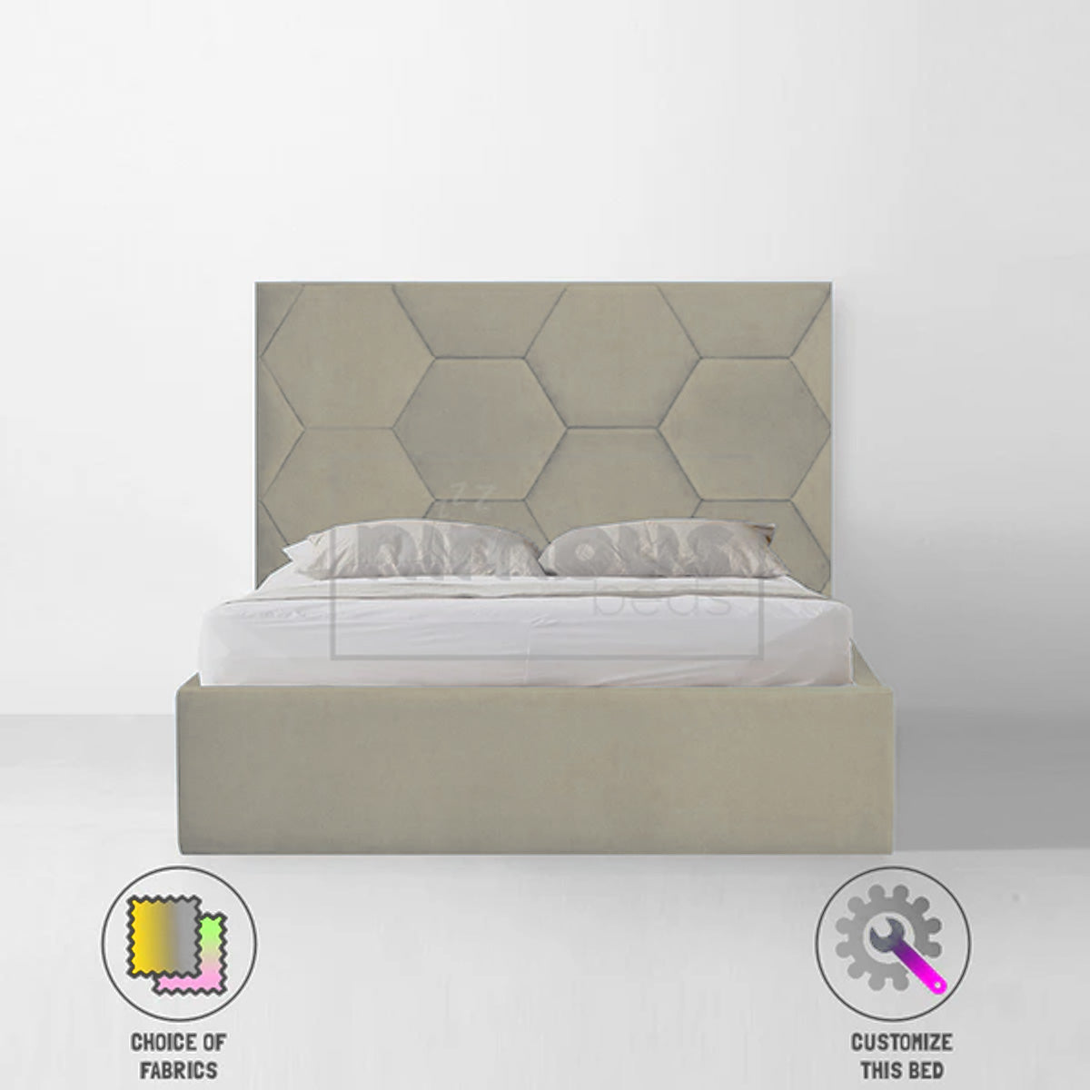 Queen Size Honeycomb Bed Frame with Strong Metal Support - Perfect for Modern Bedrooms & Guest Rooms
