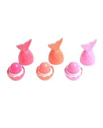 Beauty Karwan Fish Shaped Hydrating Lip Balm - Pack of 3 Mini Round Moisturizing Lip Balms for Dry Lips | Perfect for Daily Use, Travel & Gift Giving
