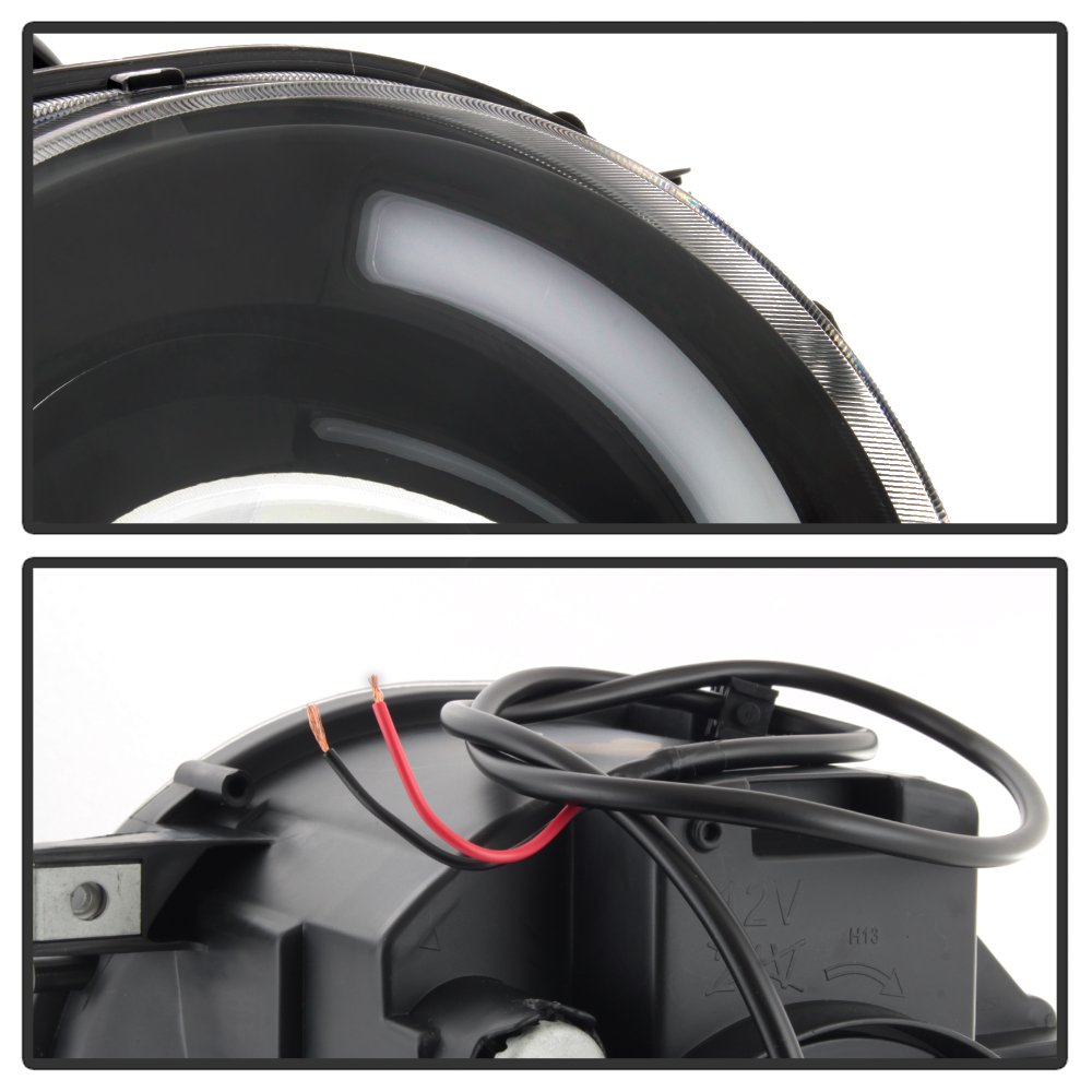 Jeep Renegade 2015-2017 LED DRL Headlight Tubes - Black/Clear Lens for Enhanced Visibility & Style | Perfect for Off-Roading & Night Driving
