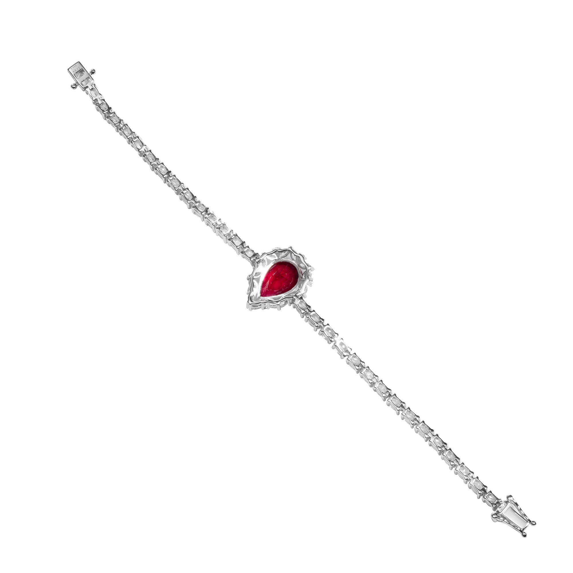 HERMOSA Ruby Red Bracelet for Women - Elegant Handmade Jewelry Gift for Birthday, Anniversary & Valentine's Day - Perfect for Parties, Weddings & Special Occasions