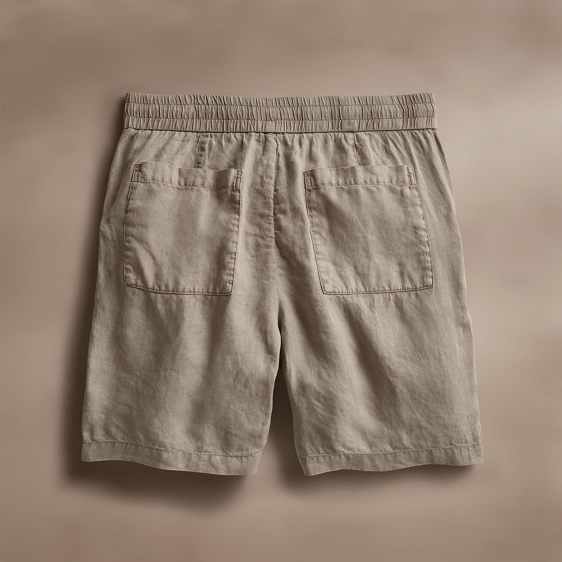 Relaxed Fit Linen Shorts for Men - Comfortable & Breathable Mineral Pigment Dye - Perfect for Summer, Beach, and Casual Wear