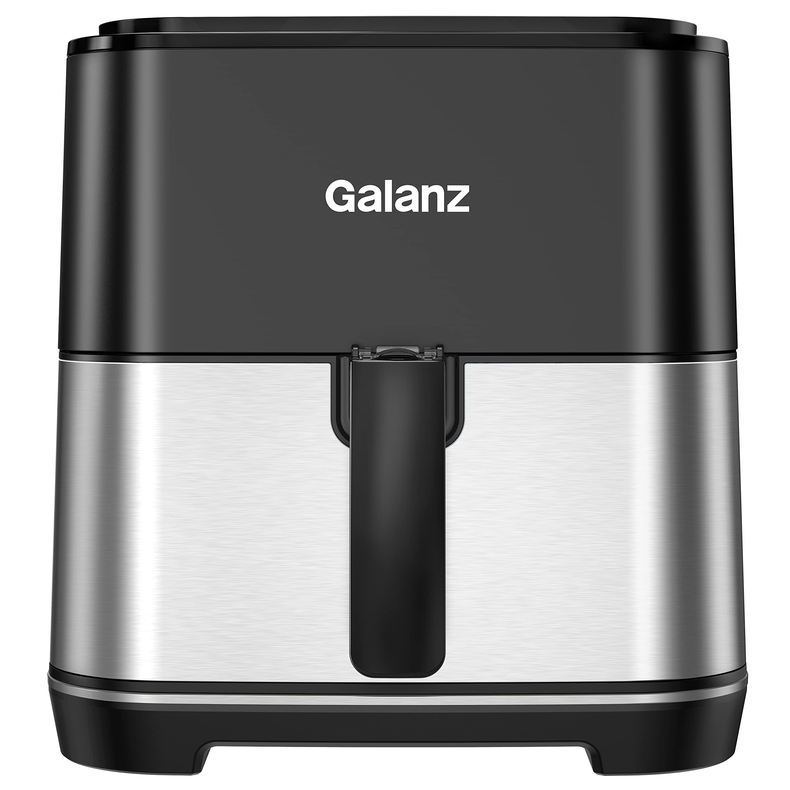 Galanz 5.8 Quart Stainless Steel Digital Air Fryer - Oil Free, Touch Control Panel, 8 Preset Functions, Shake Reminder & Nonstick Basket - Perfect for Healthy Cooking, Family Meals & Quick Snacks