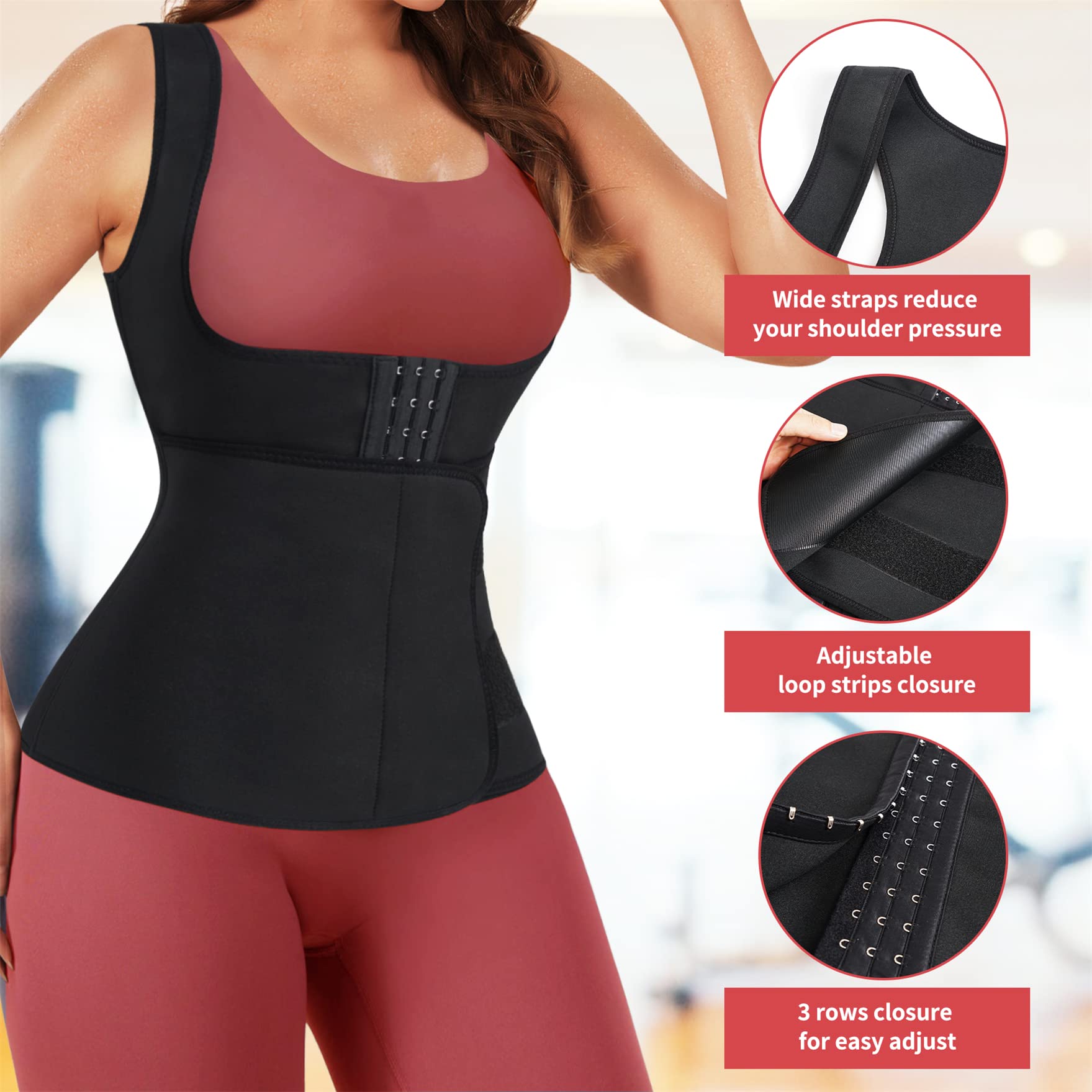 Eleady Premium Neoprene Waist Trainer Corset for Women - Sweat Vest Body Shaper for Weight Loss, Workout & Tummy Control - Perfect for Gym, Yoga & Postpartum Recovery