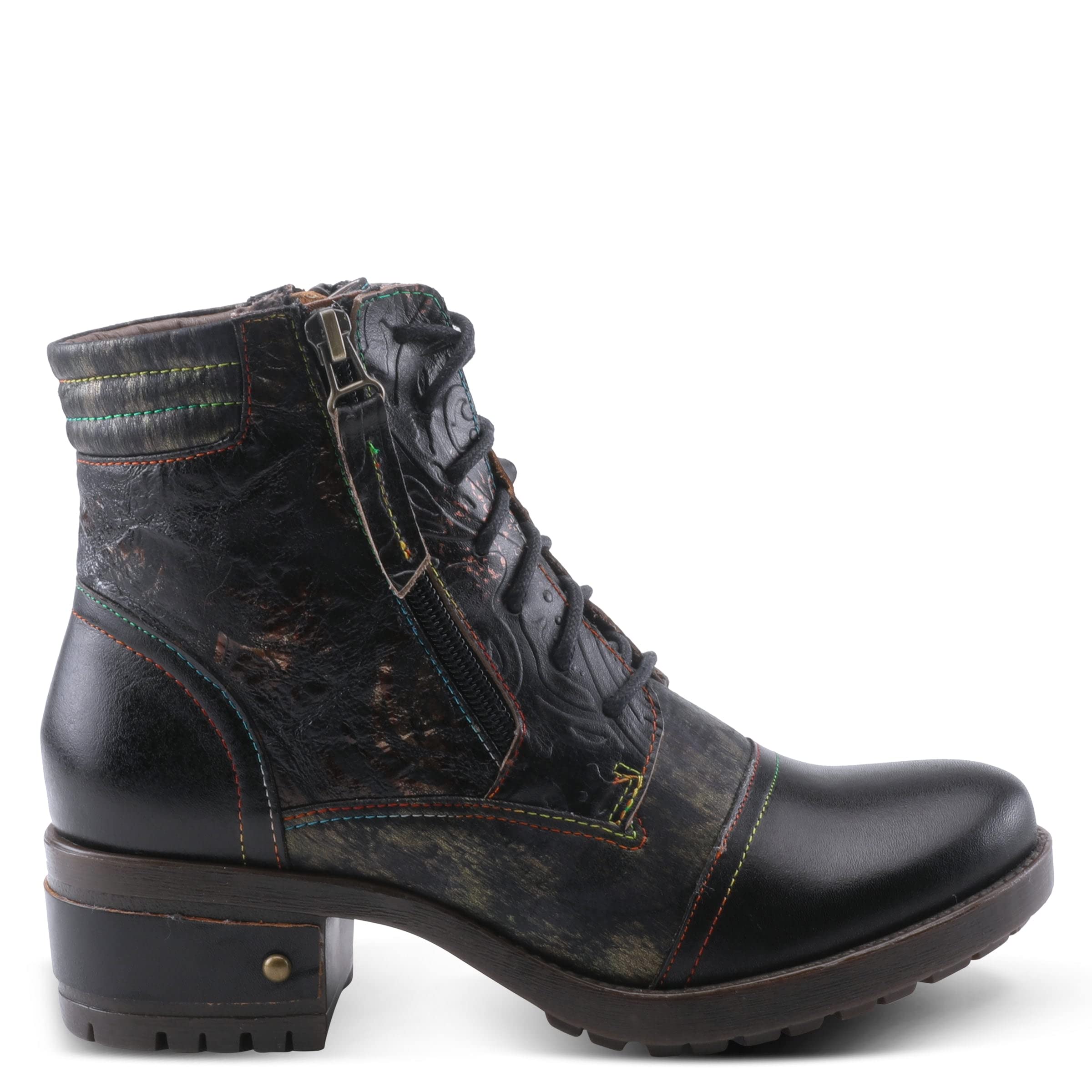 Spring Step L'Artiste Women's Sunsetride Boot - Comfortable Ankle Boots for Women, Fashionable Leather Booties with Side Zipper - Perfect for Casual Outfits, Office Wear & Fall Fashion