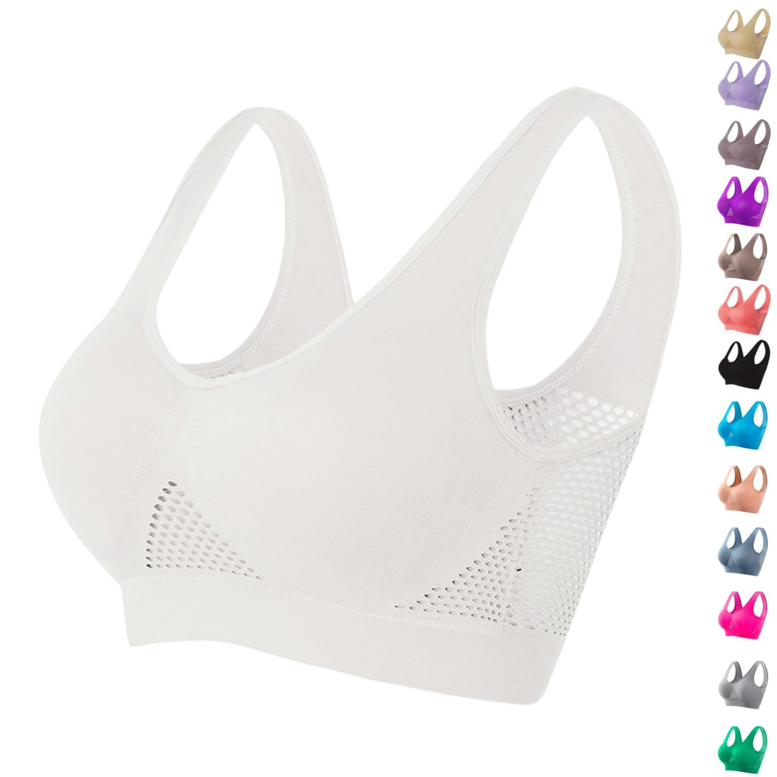 Wirefree High Impact Sports Bras for Women - Large Bust Support for Running & Workouts