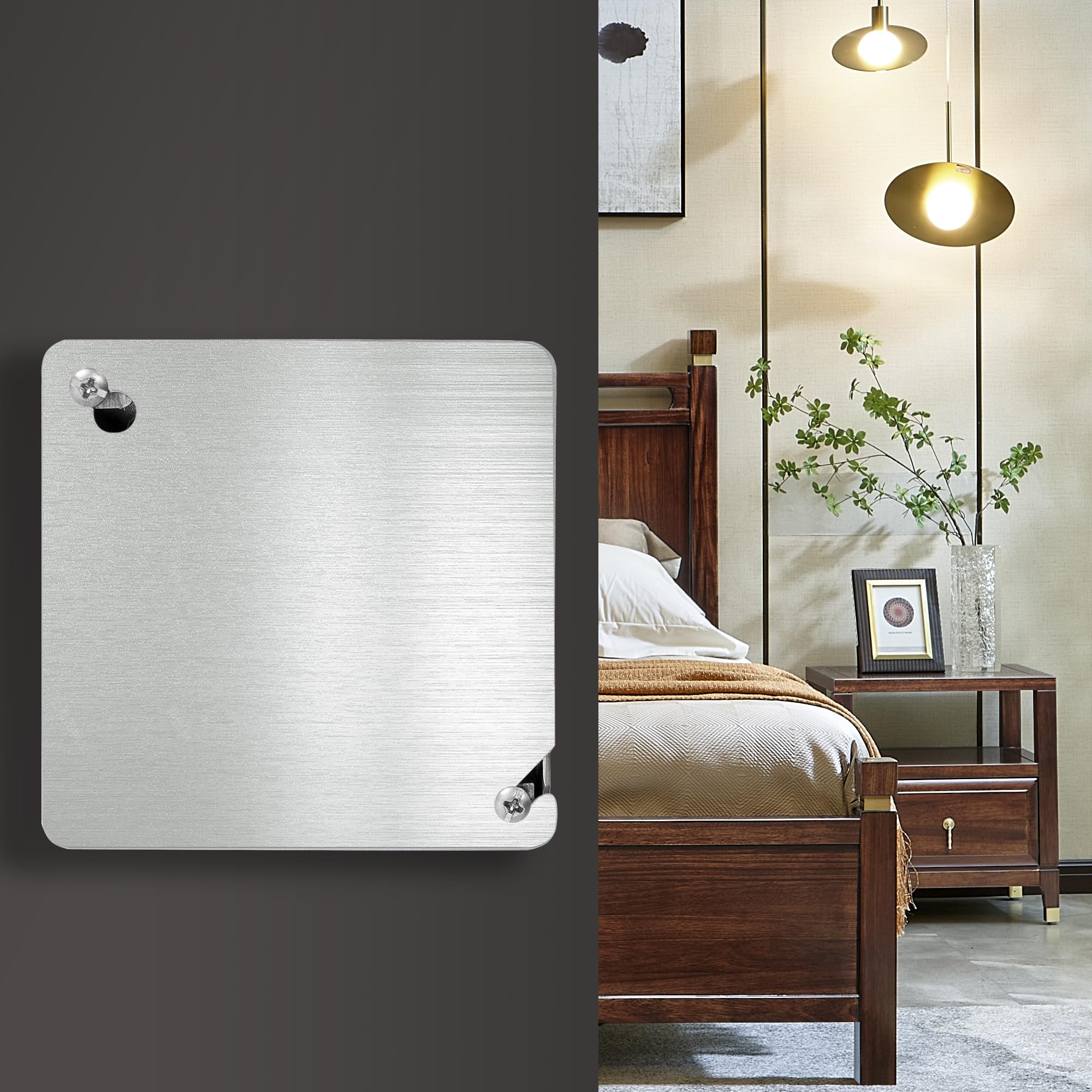 4 Inch Square Metal Electrical Box Cover Plate - Junction Box Covers, Flat Blank Electric Box Cover (4 Pack) - Ideal for Home Wiring, Electrical Repairs & DIY Projects